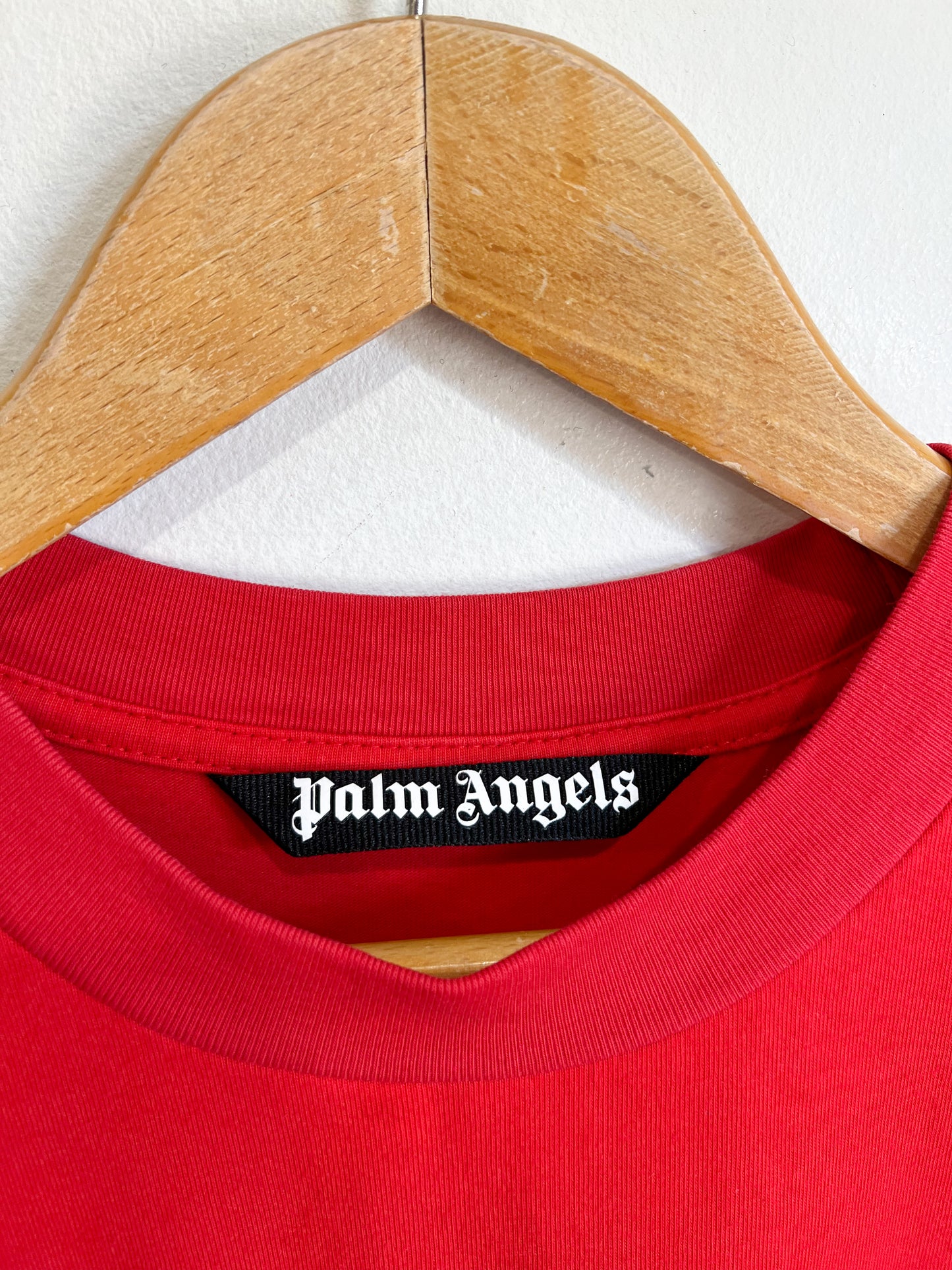 Palm Angels Designer "Union Jack Teddy Bear T-Shirt in Red" (Size Men's S)
