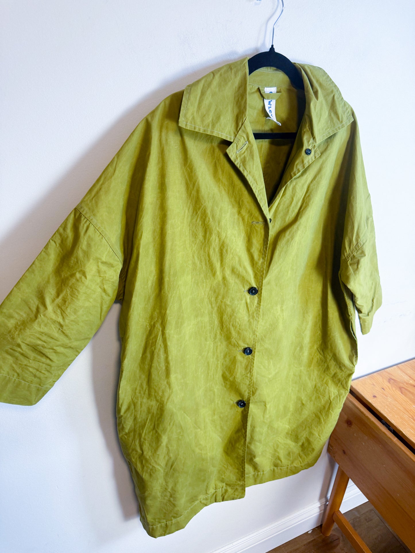 Cawley Studio Designer Canvas Trench Coat in Green (Size S-L)