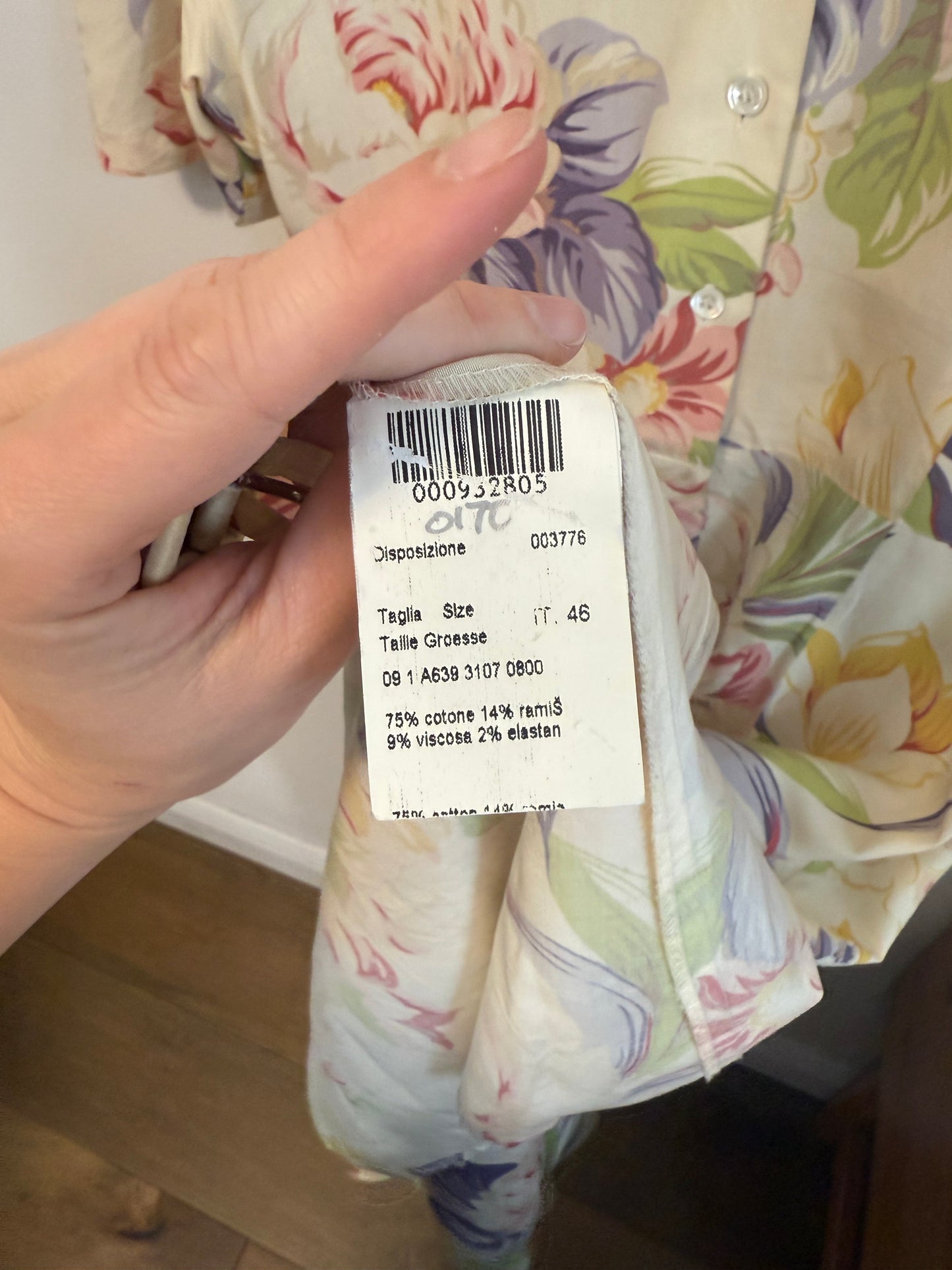 Vintage Piazza Sempione Floral Midi Dress (Size L)