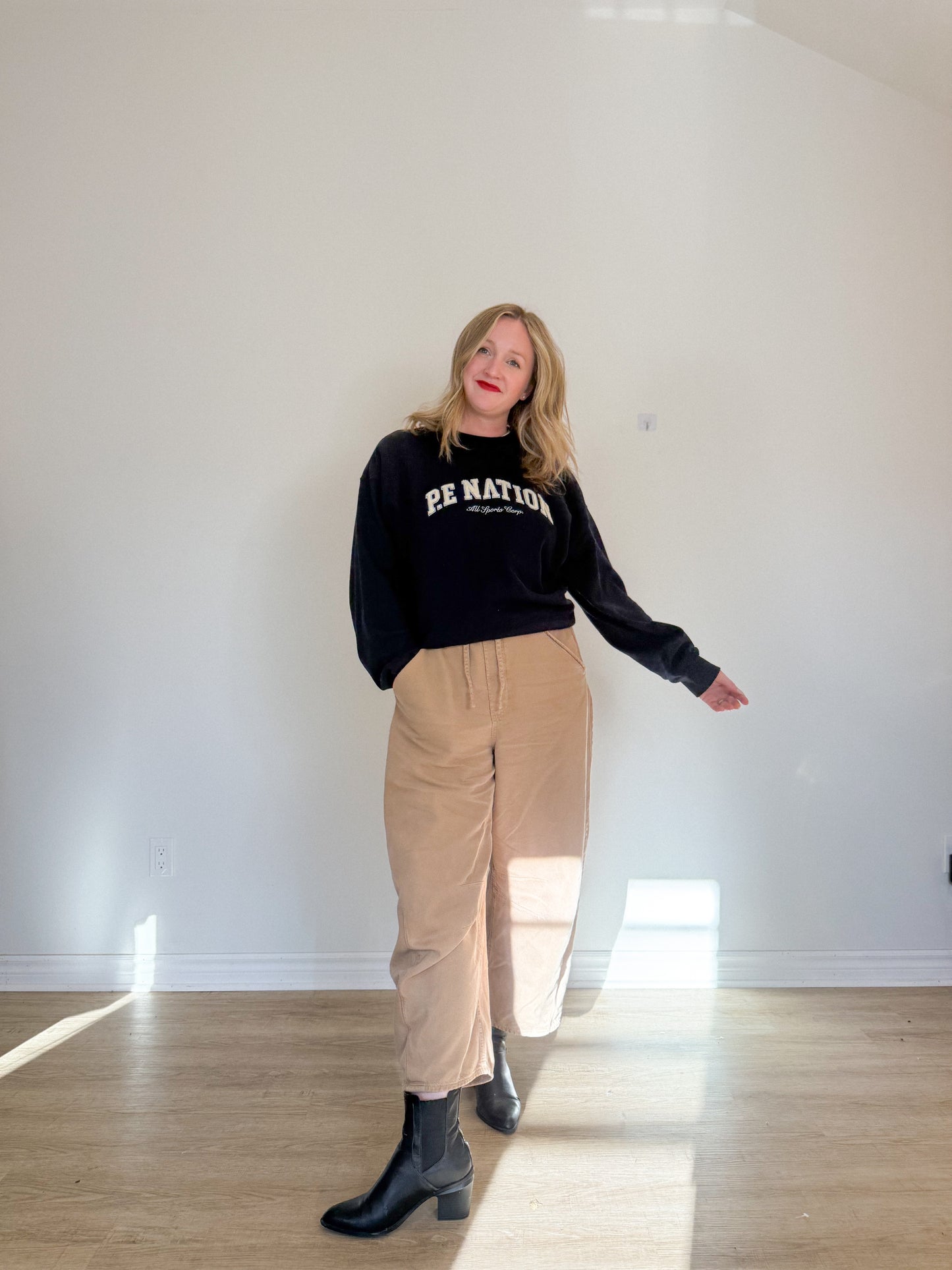 PE Nation Crewneck in Navy (Size XS-M)