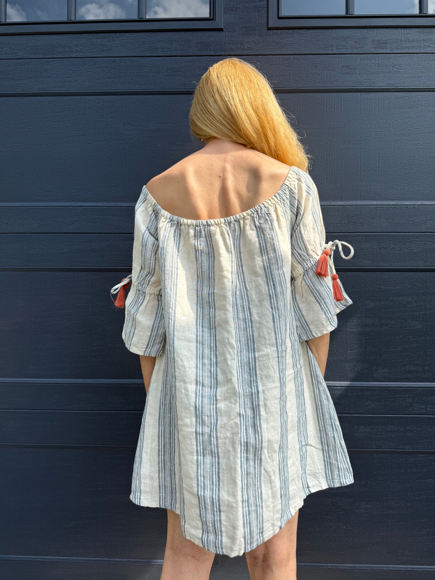 TULAROSA "Sara Dress in Chambray Stripe" NWT (Size S/M)