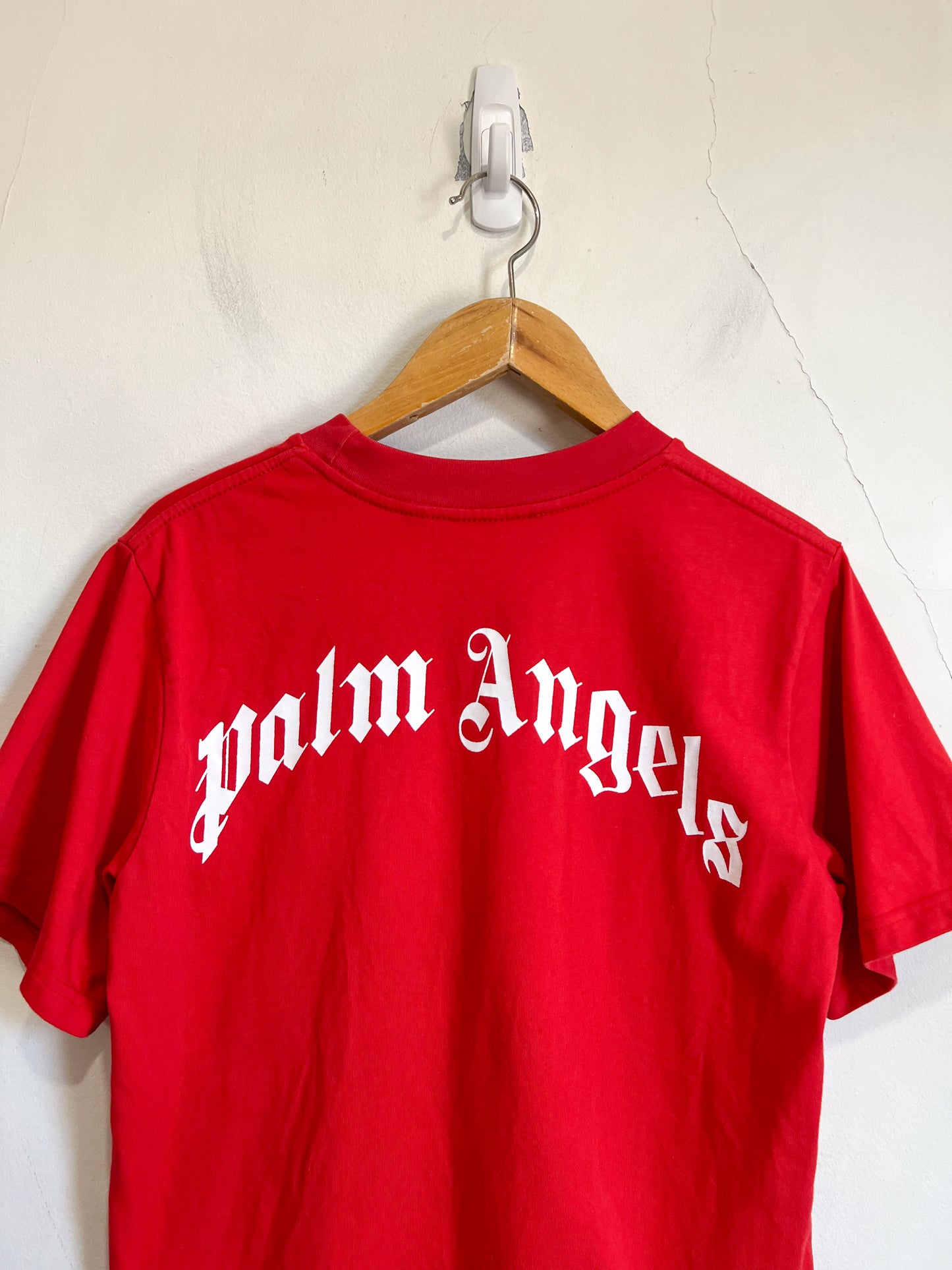 Palm Angels Designer "Union Jack Teddy Bear T-Shirt in Red" (Size Men's S)