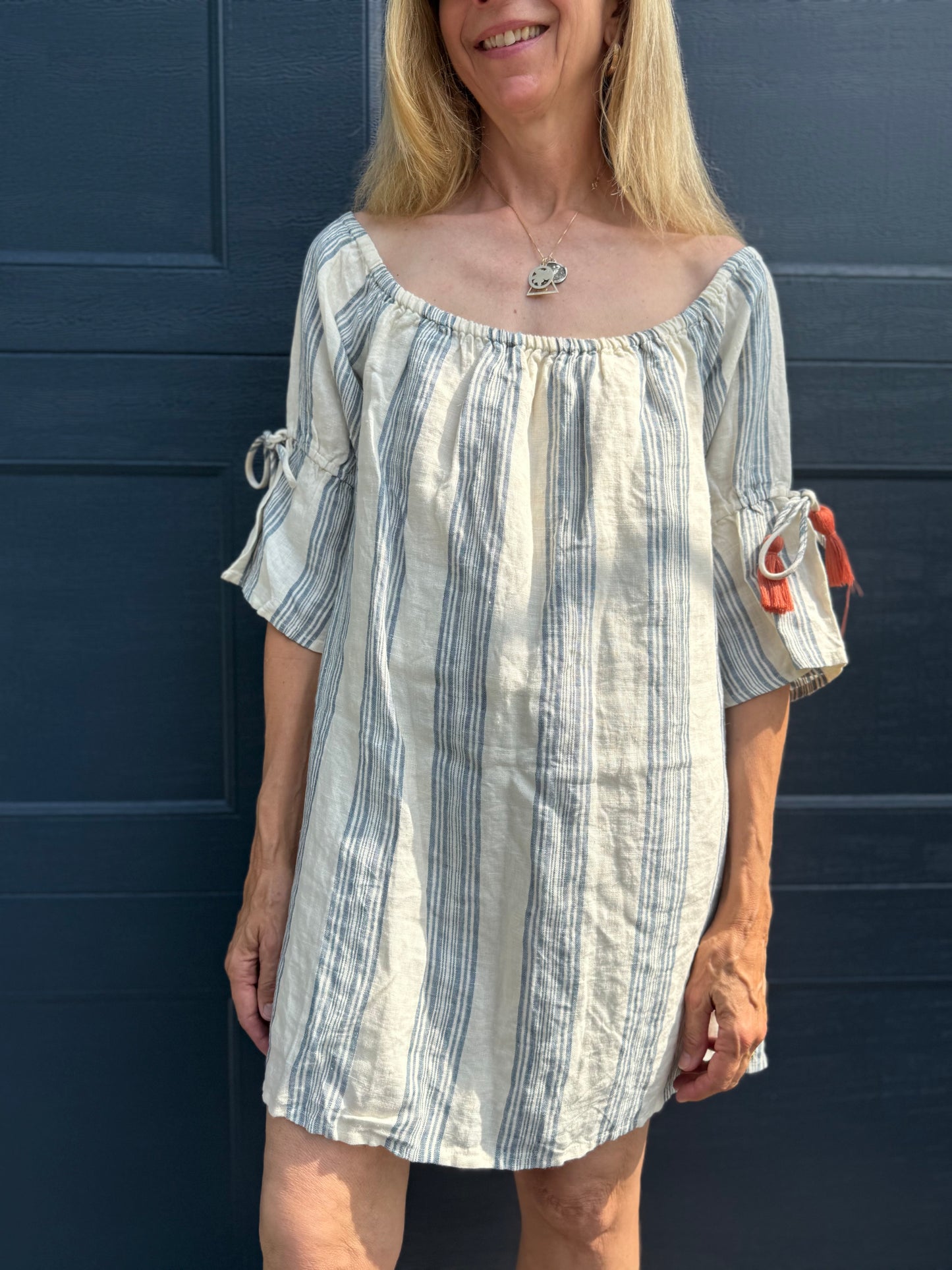 TULAROSA "Sara Dress in Chambray Stripe" NWT (Size S/M)