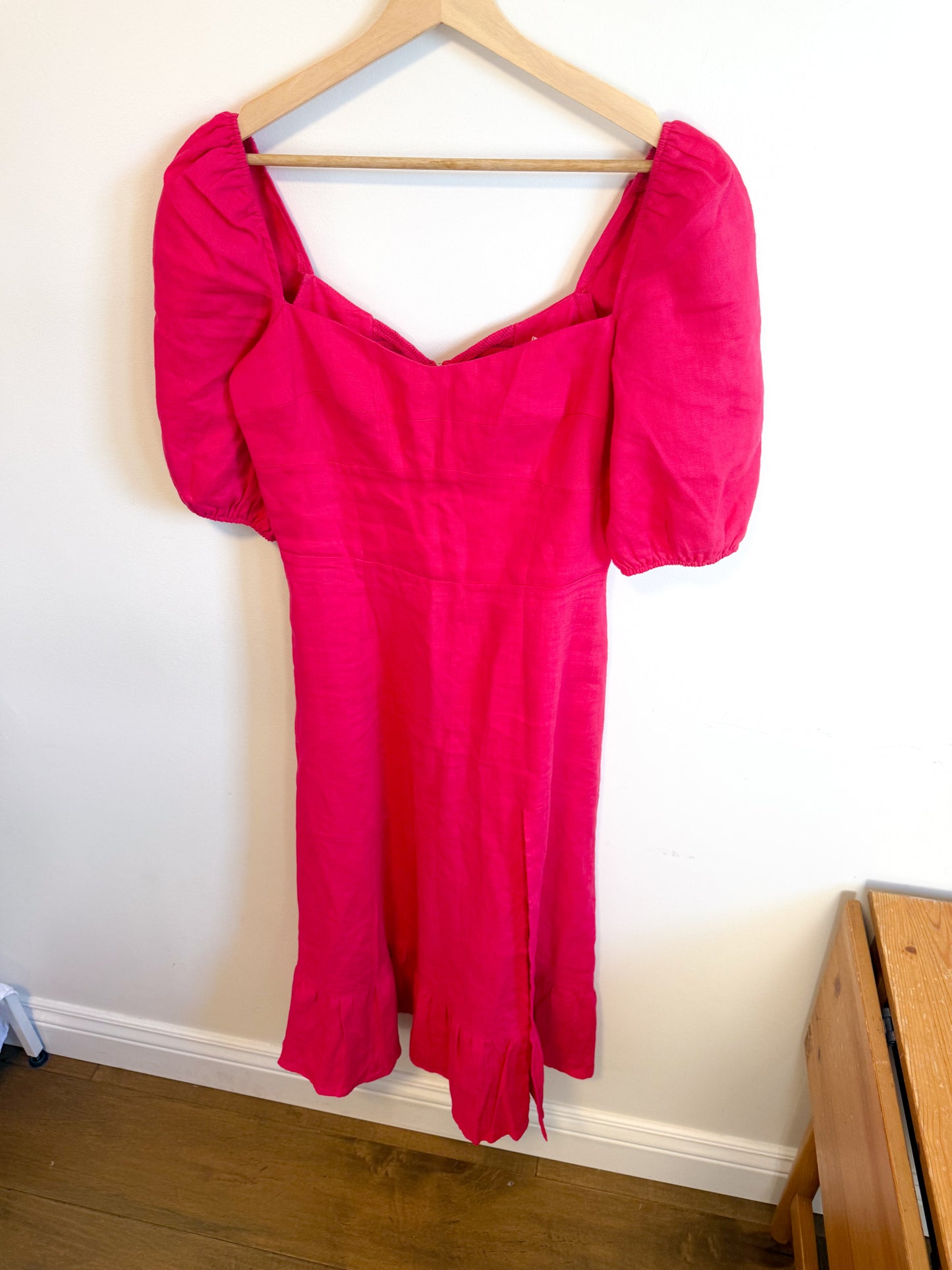 Reformation Belgium Linen Maxi Dress in Hot Pink (Size M)