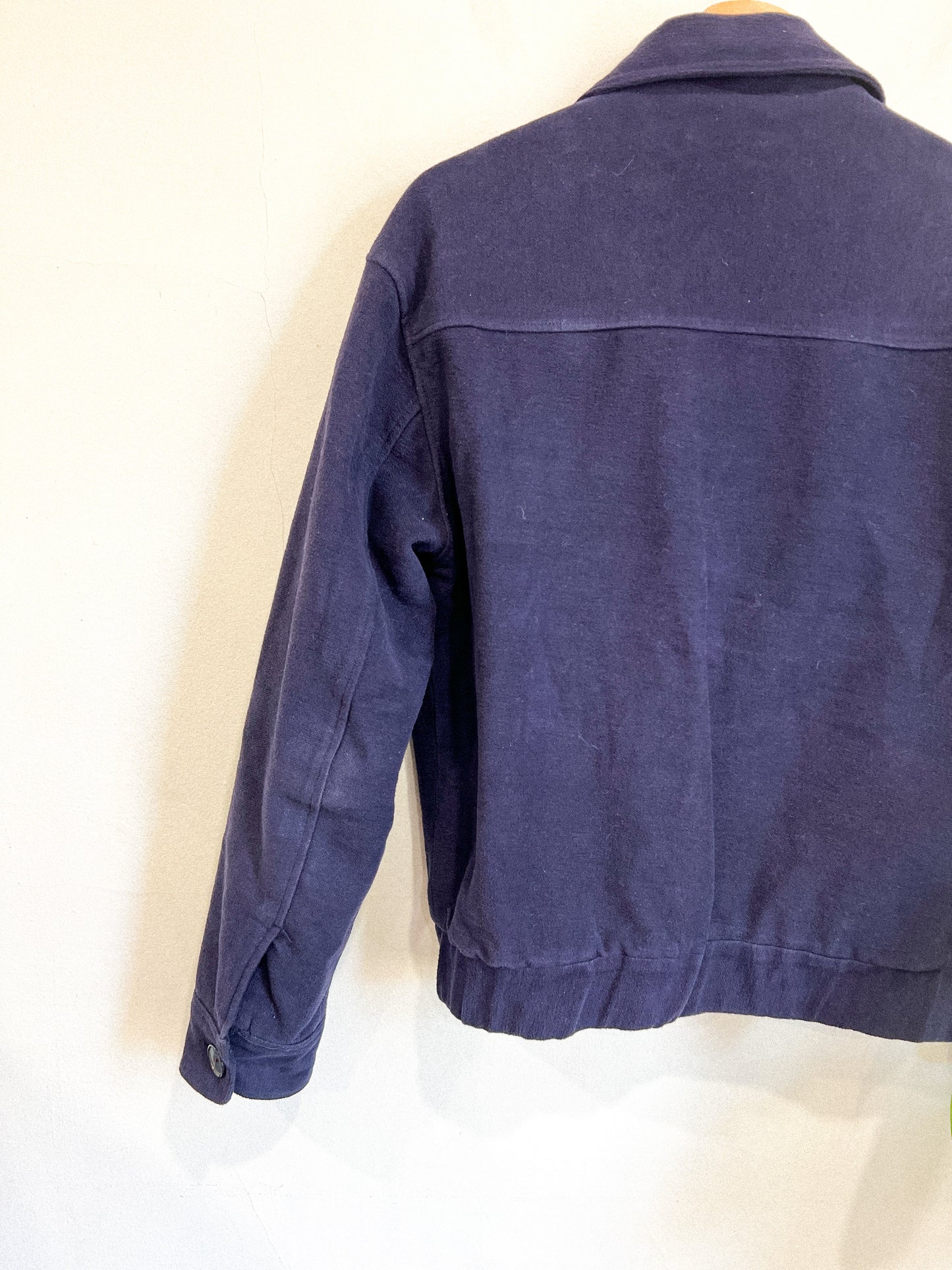 Zara Navy Flannel Oversized Shacket (Size S/M)