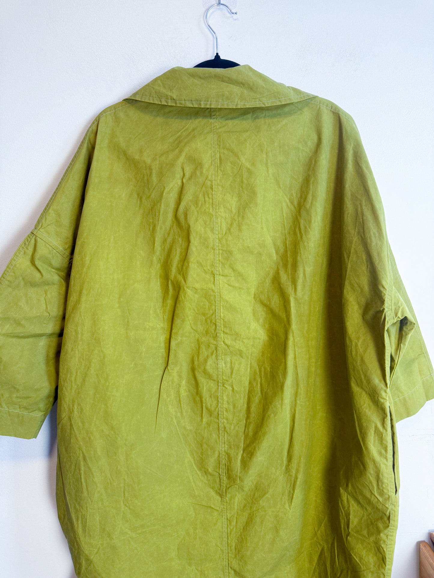Cawley Studio Designer Canvas Trench Coat in Green (Size S-L)