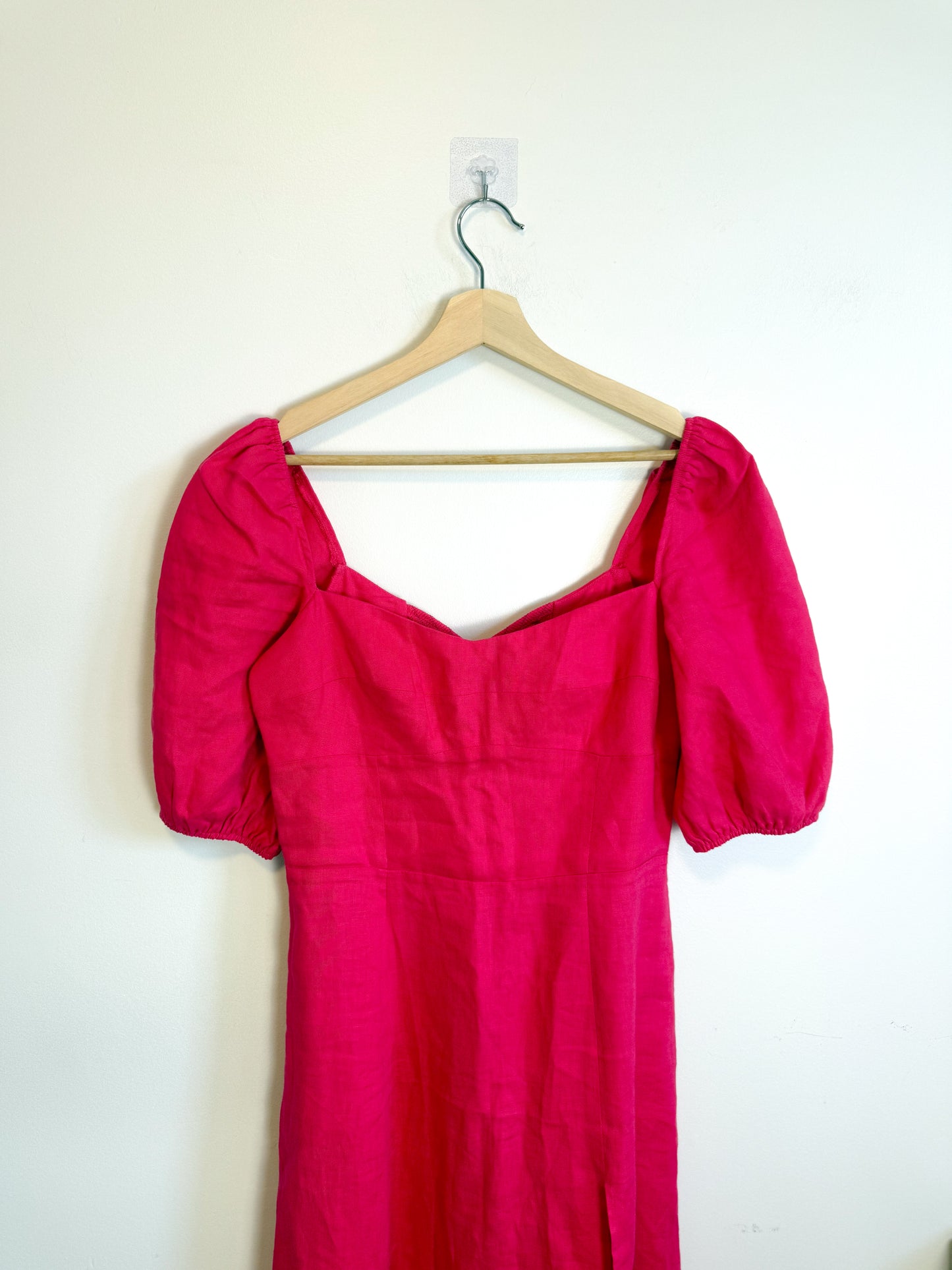 Reformation Belgium Linen Maxi Dress in Hot Pink (Size M)
