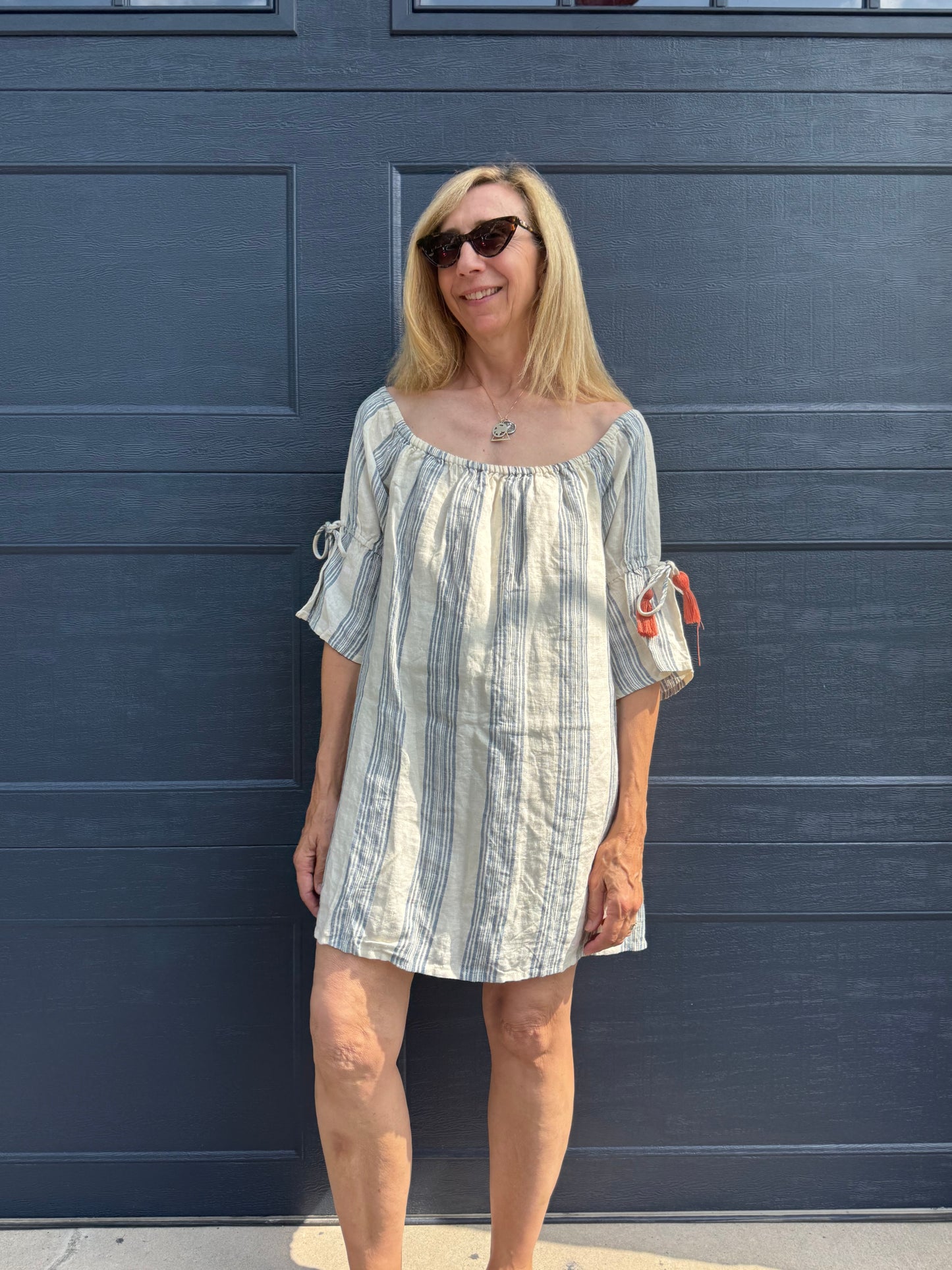 TULAROSA "Sara Dress in Chambray Stripe" NWT (Size S/M)