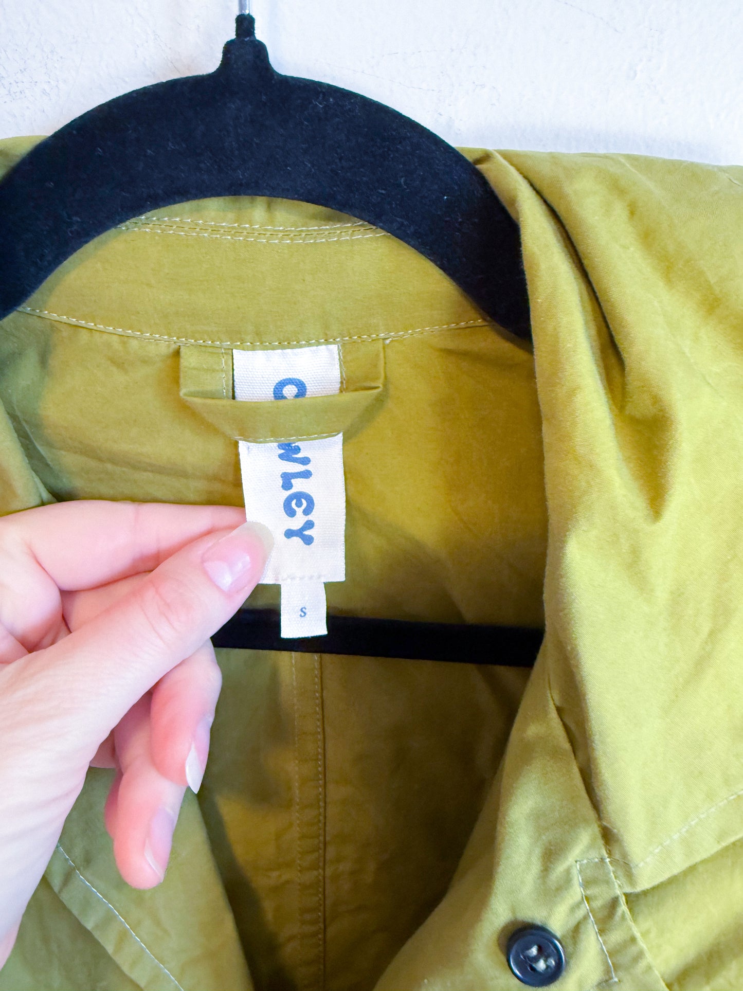 Cawley Studio Designer Canvas Trench Coat in Green (Size S-L)