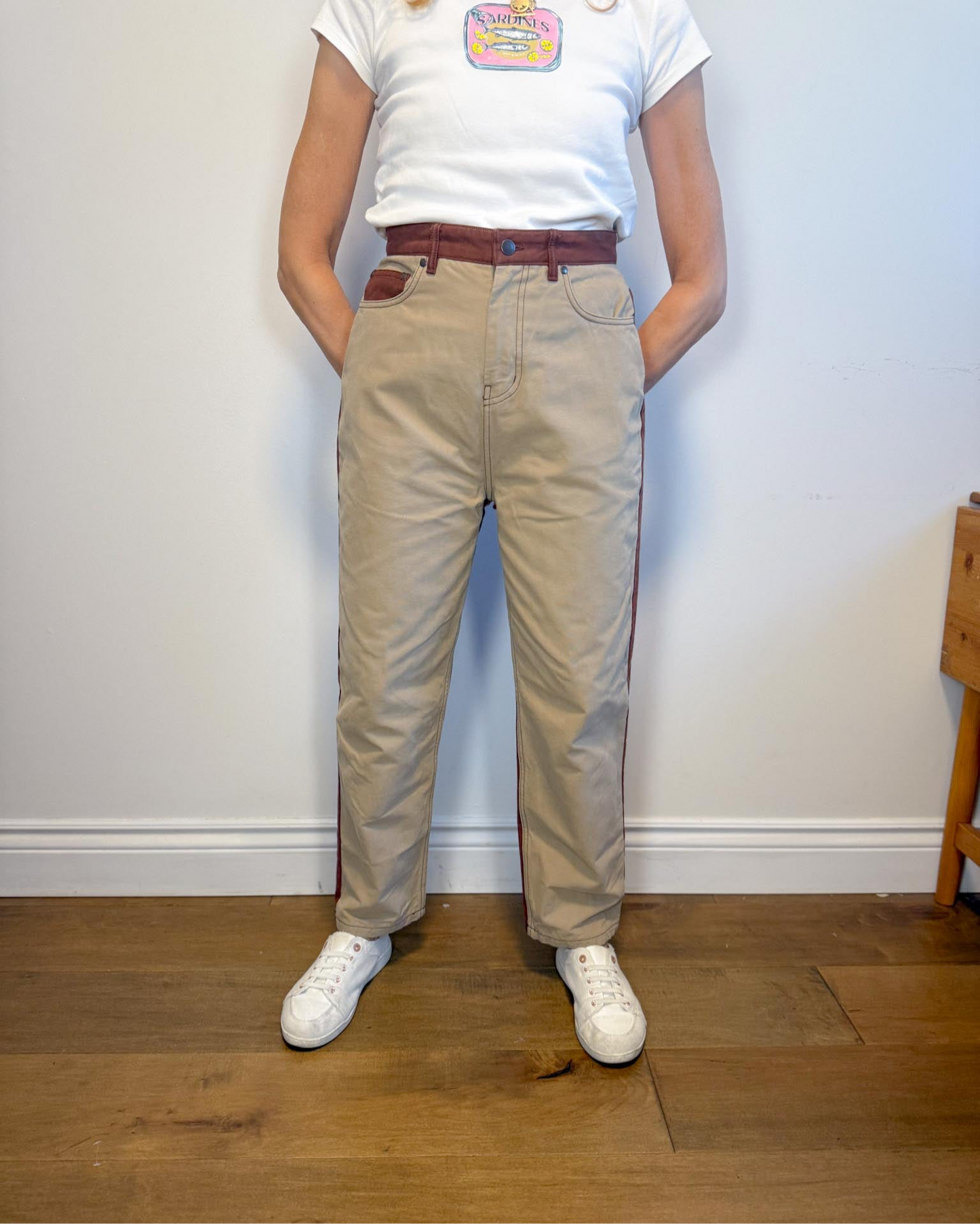 KOTN Slow Fashion” Indus Two Tone Brown Pant in Brown” (Size 28)