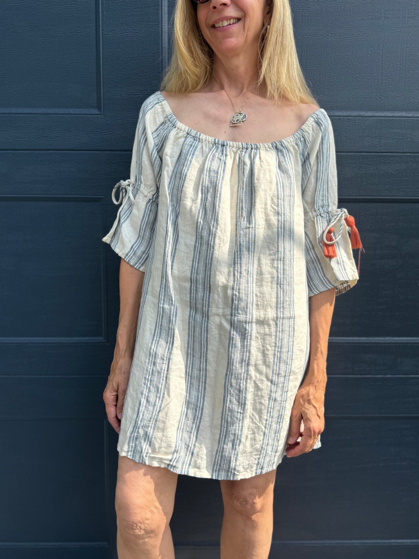 TULAROSA "Sara Dress in Chambray Stripe" NWT (Size S/M)