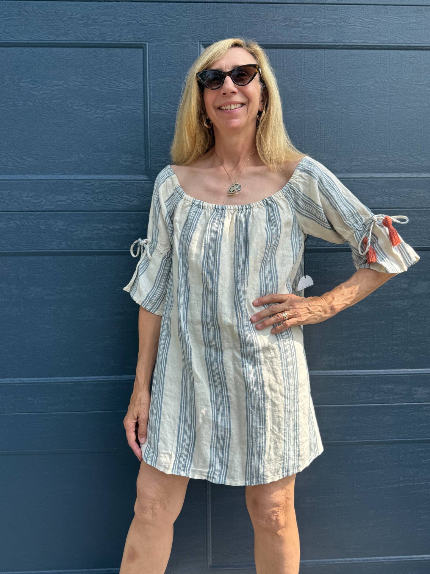 TULAROSA "Sara Dress in Chambray Stripe" NWT (Size S/M)