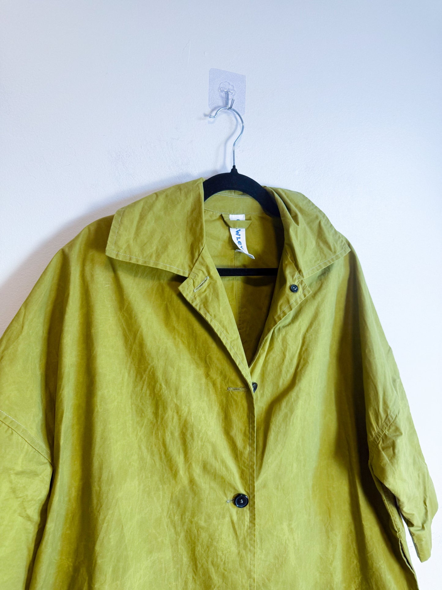 Cawley Studio Designer Canvas Trench Coat in Green (Size S-L)