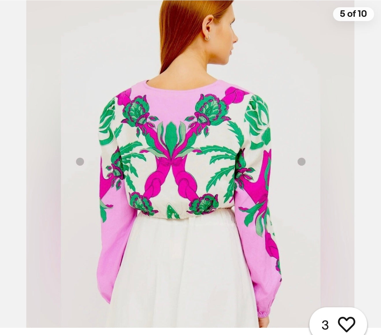 Caroline Constas Linen Twist Front Crop Top NWT (Size S)
