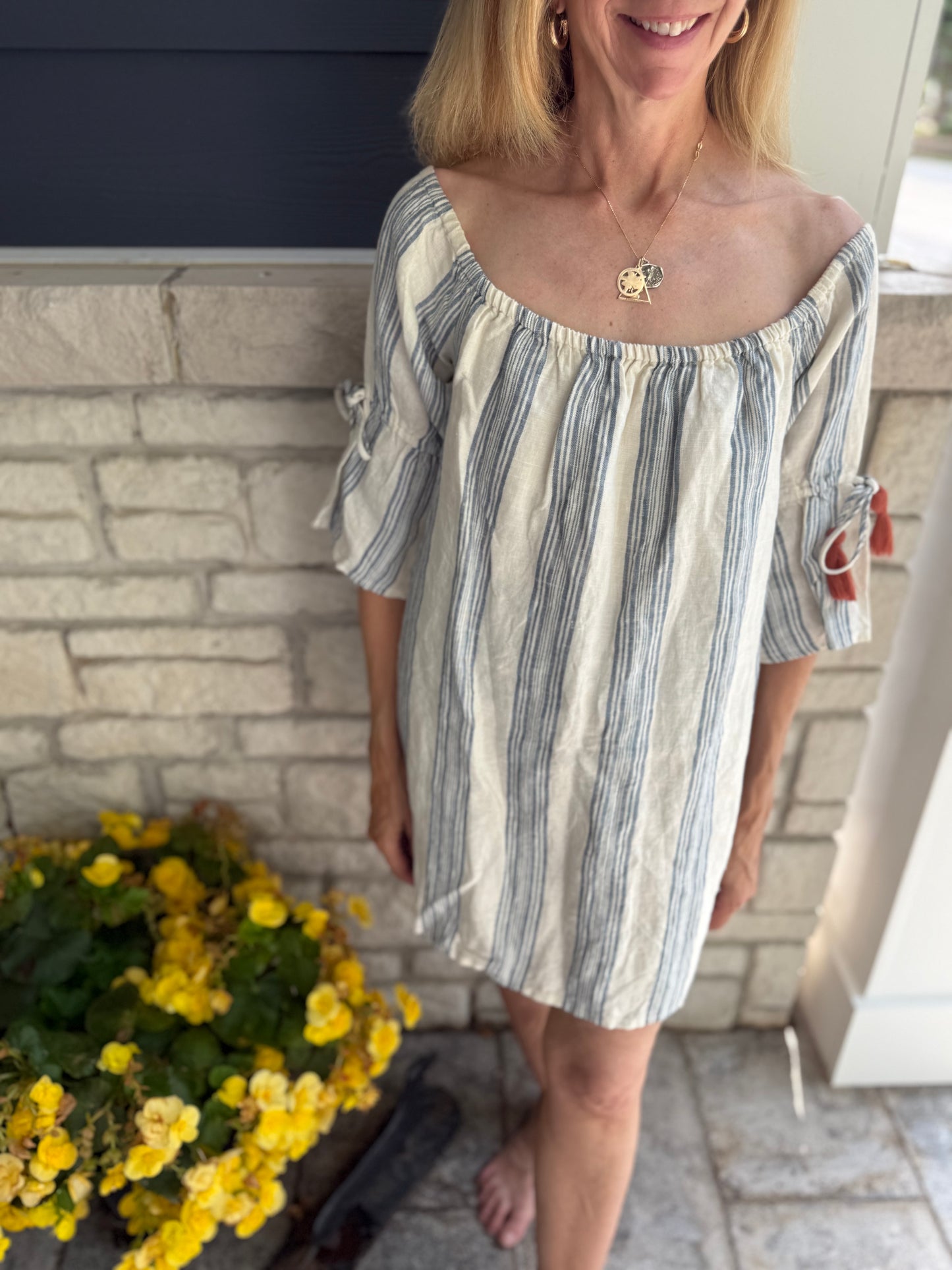 TULAROSA "Sara Dress in Chambray Stripe" NWT (Size S/M)