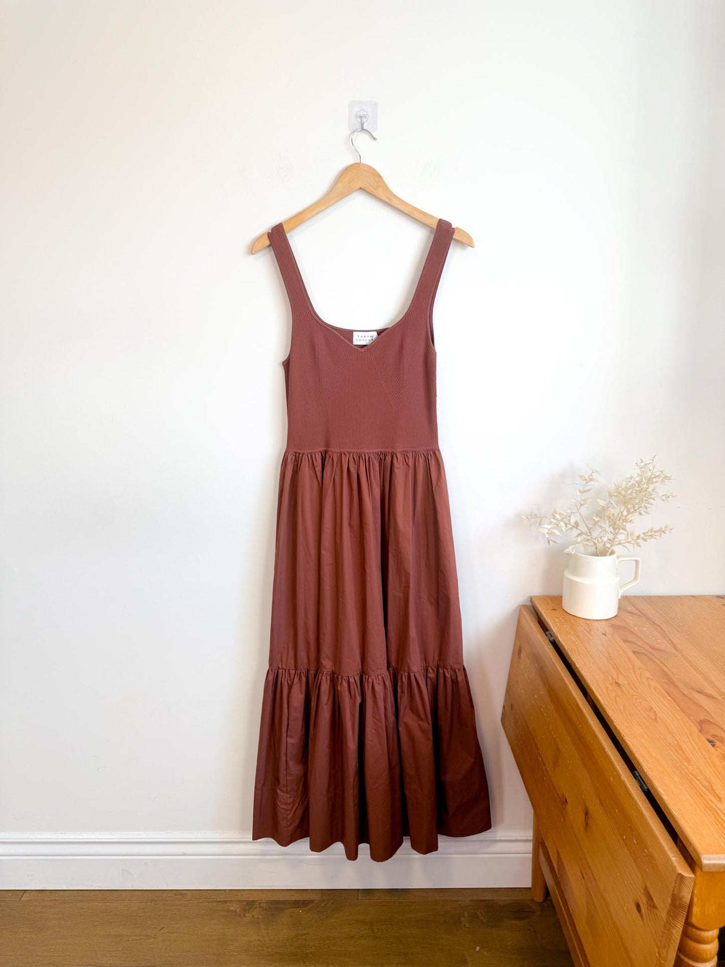 Tanya Taylor Designer "Josephina Dress in Brown" (Size L)