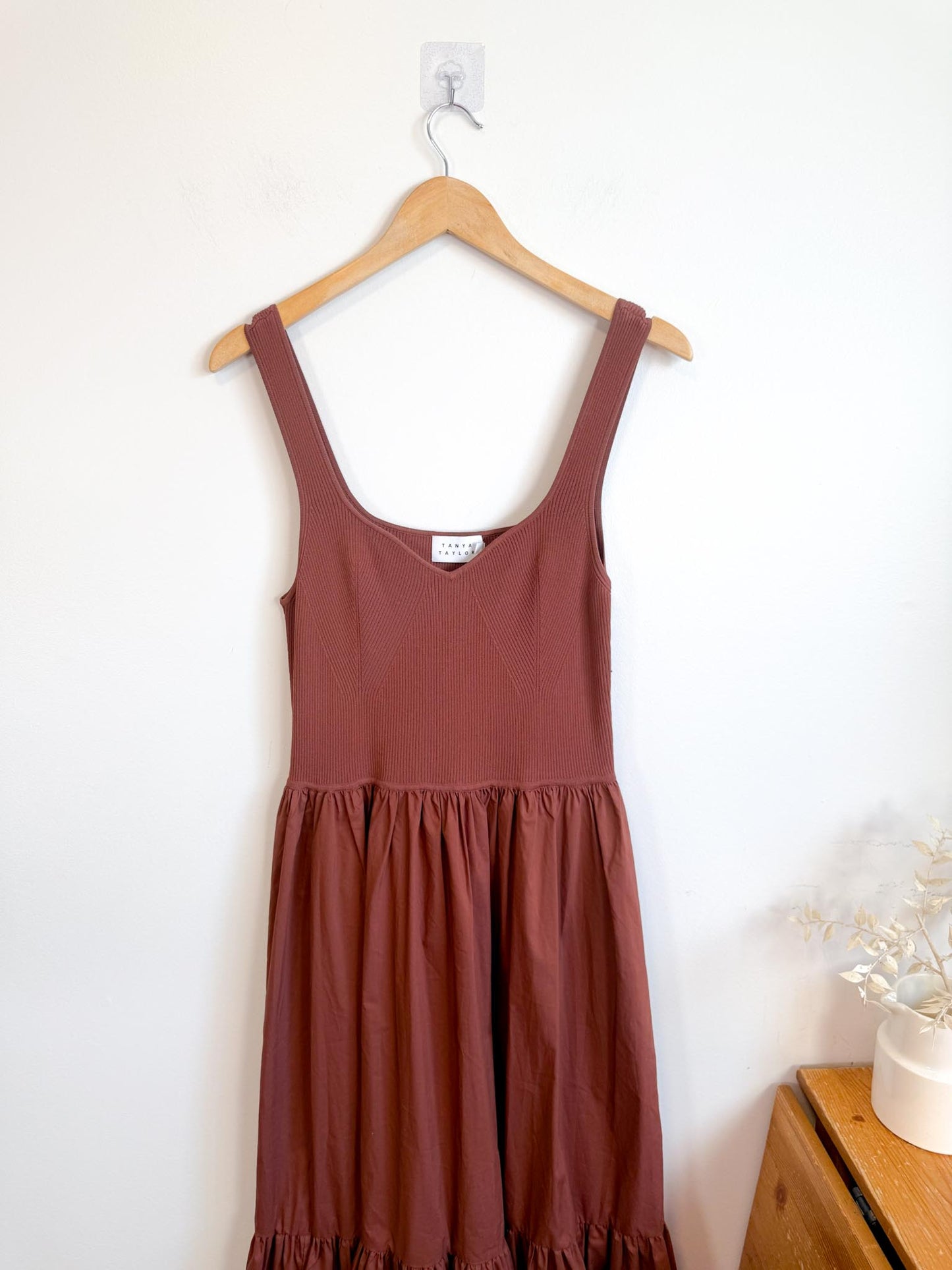 Tanya Taylor Designer "Josephina Dress in Brown" (Size L)