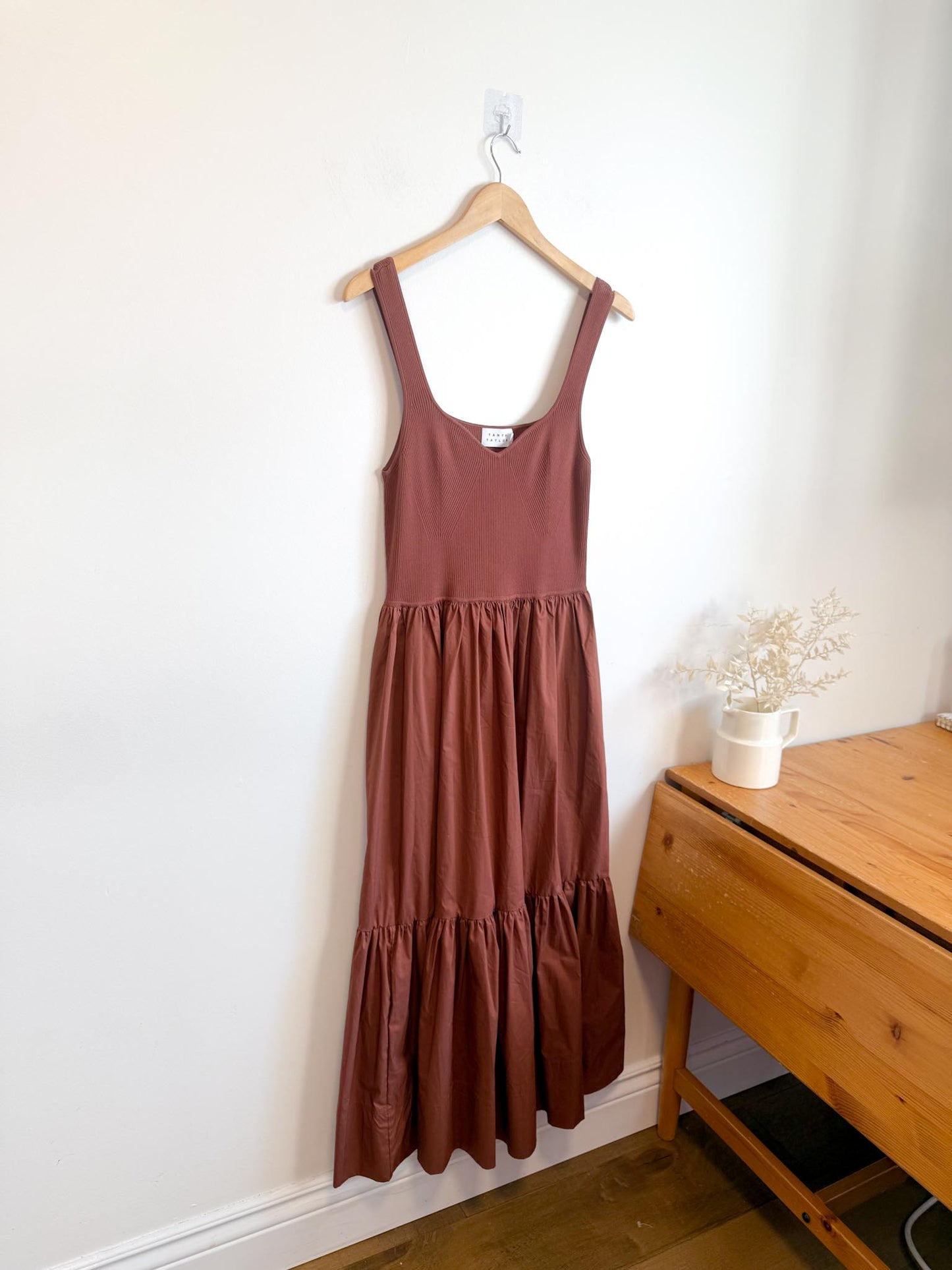 Tanya Taylor Designer "Josephina Dress in Brown" (Size L)