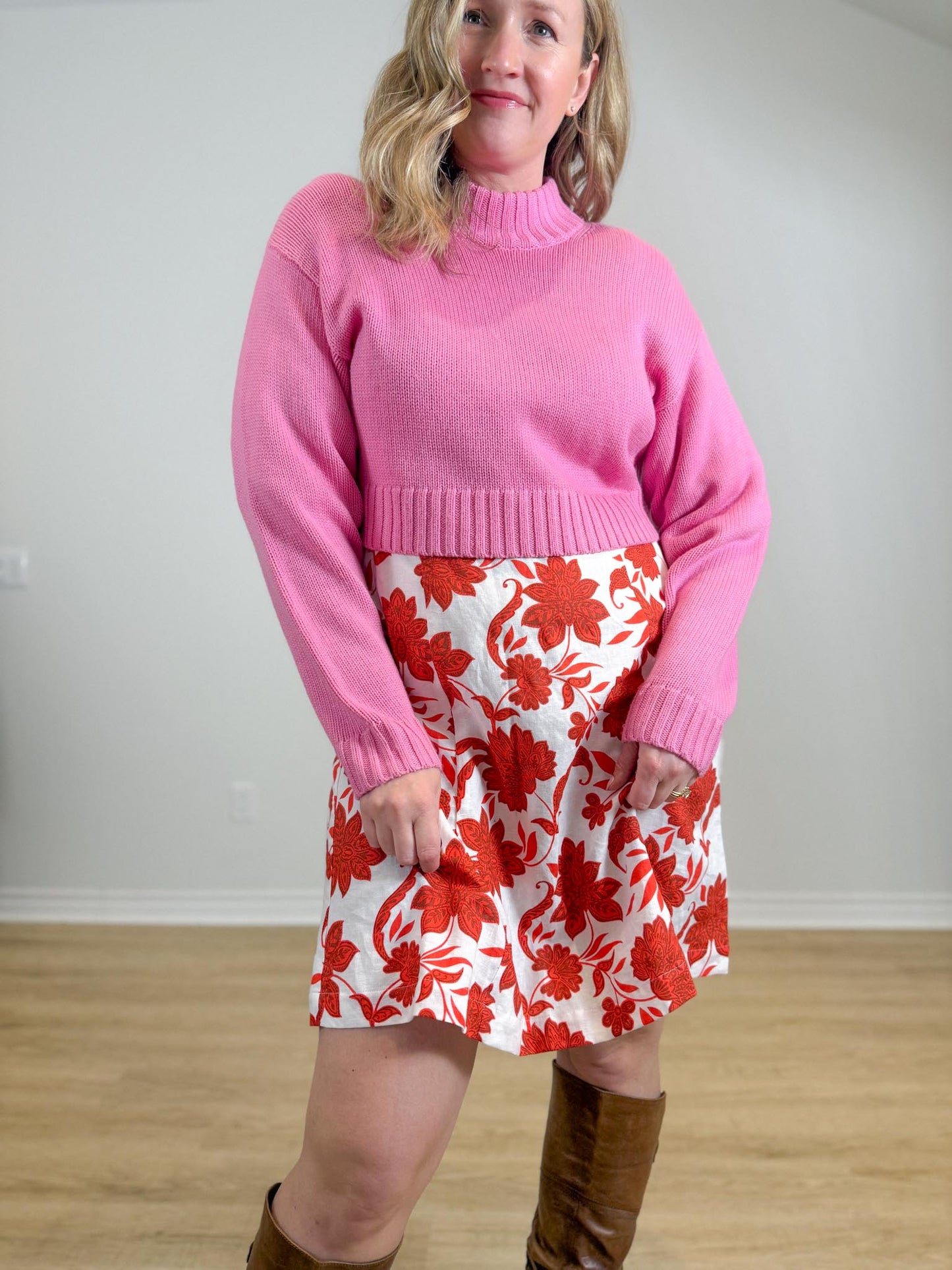 Wilfred "Harper Merino Wool Sweater in Hot Pink" (Size S/M)