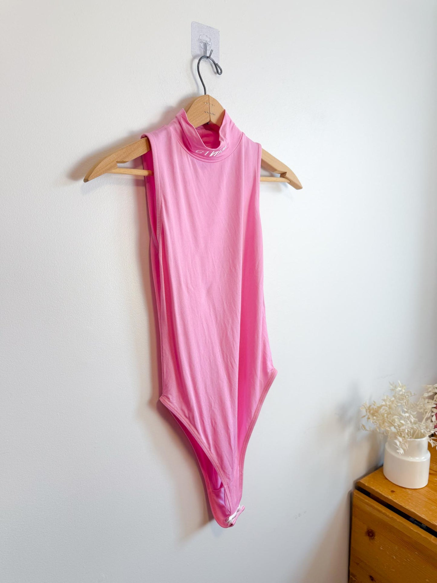 Heron Preston Designer Viscose Bodysuit in Pink (Size XS/S)