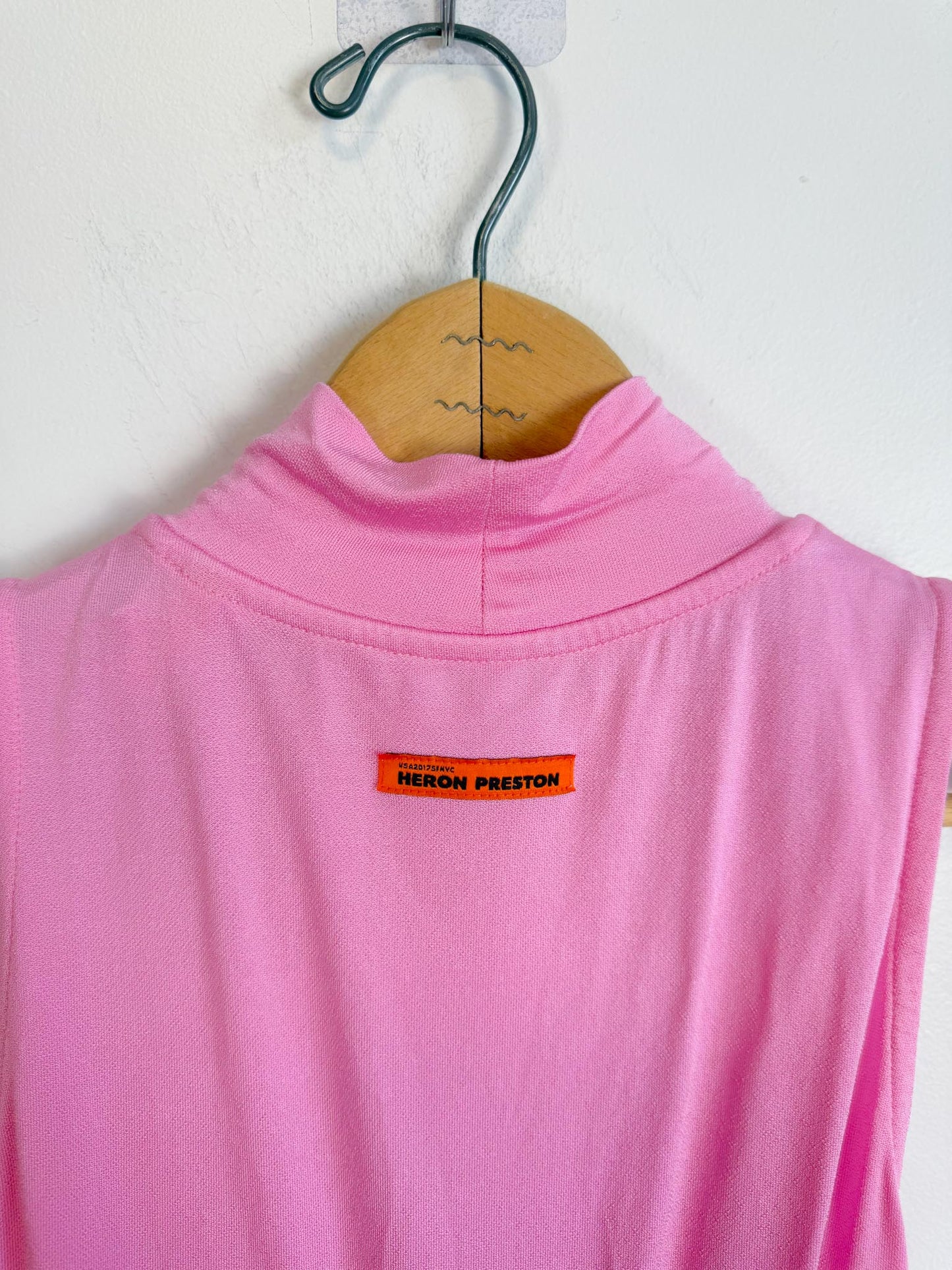 Heron Preston Designer Viscose Bodysuit in Pink (Size XS/S)