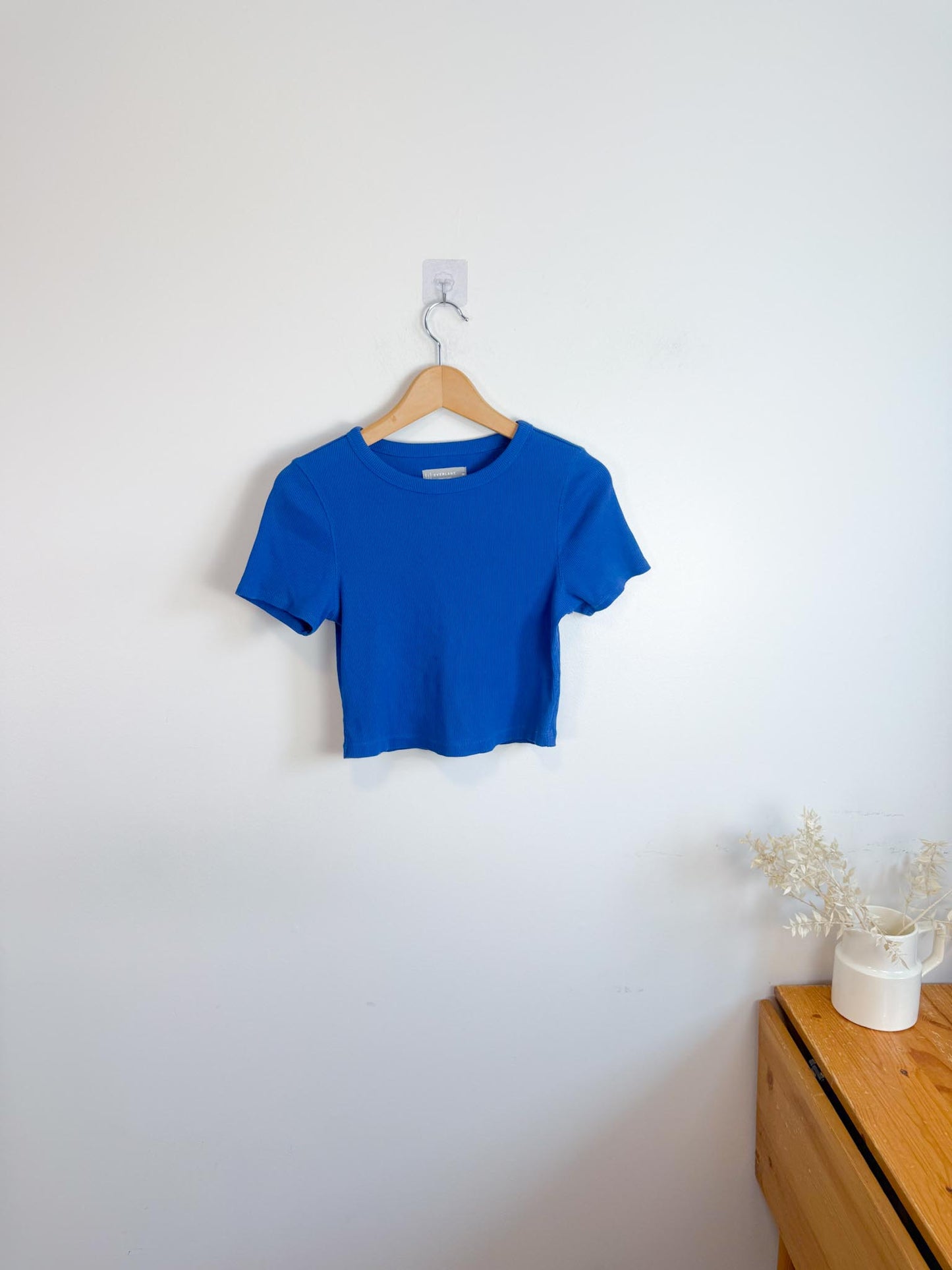 Everlane "The ’90s Rib Tee in Blue" (Size M)
