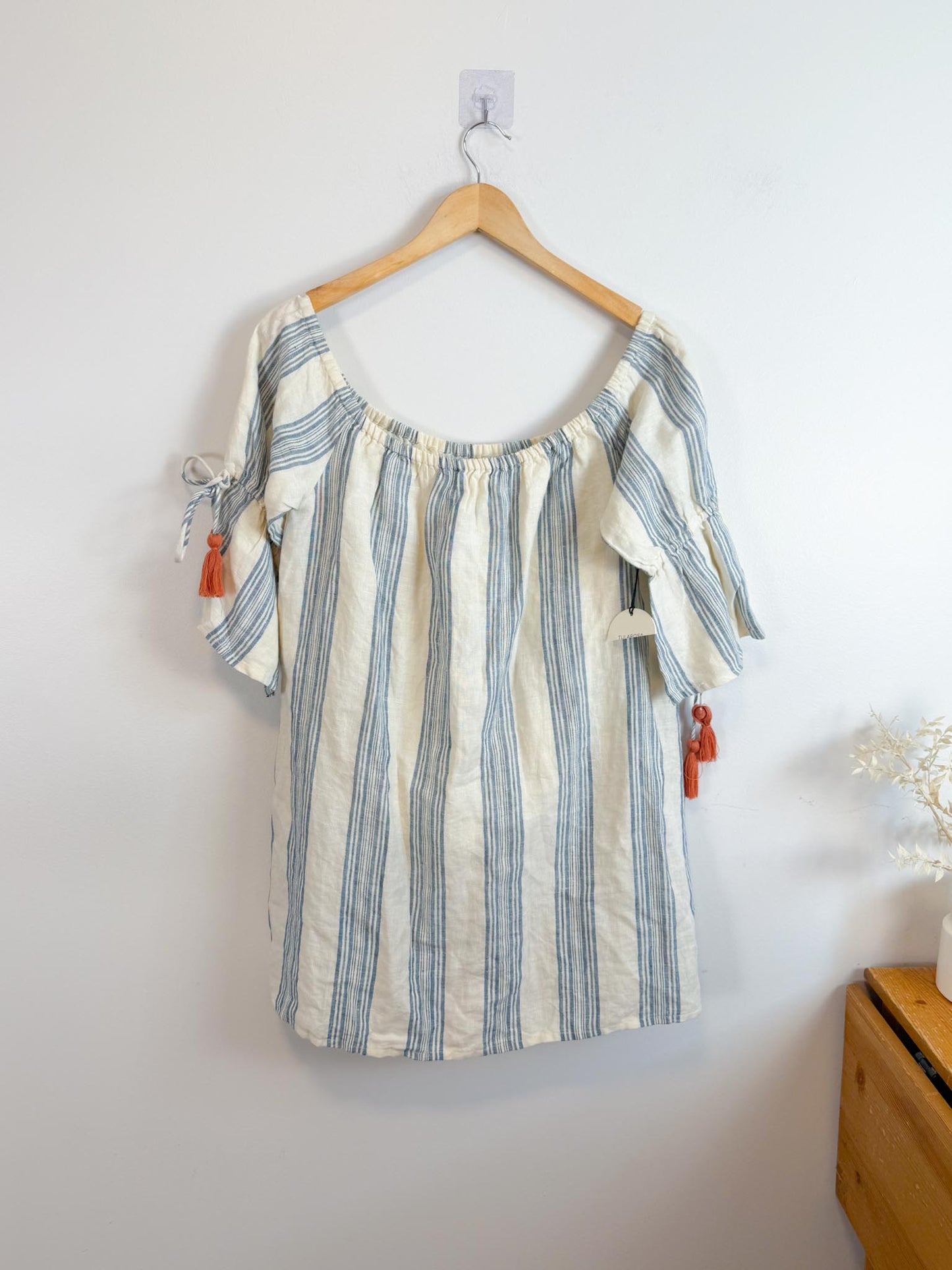 TULAROSA "Sara Dress in Chambray Stripe" NWT (Size S/M)