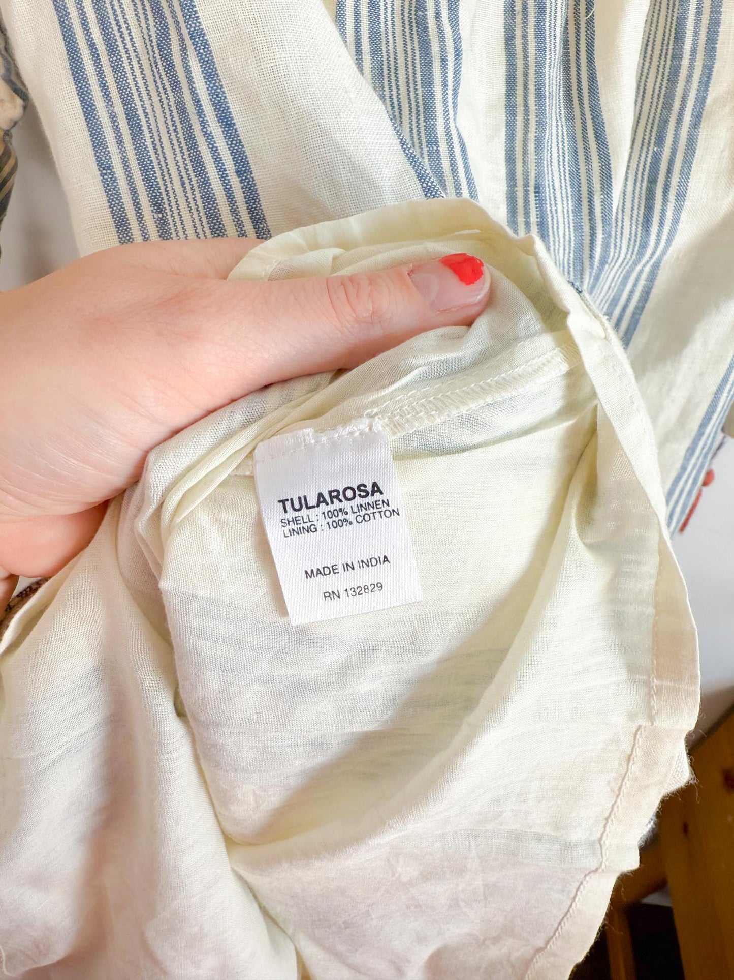 TULAROSA "Sara Dress in Chambray Stripe" NWT (Size S/M)