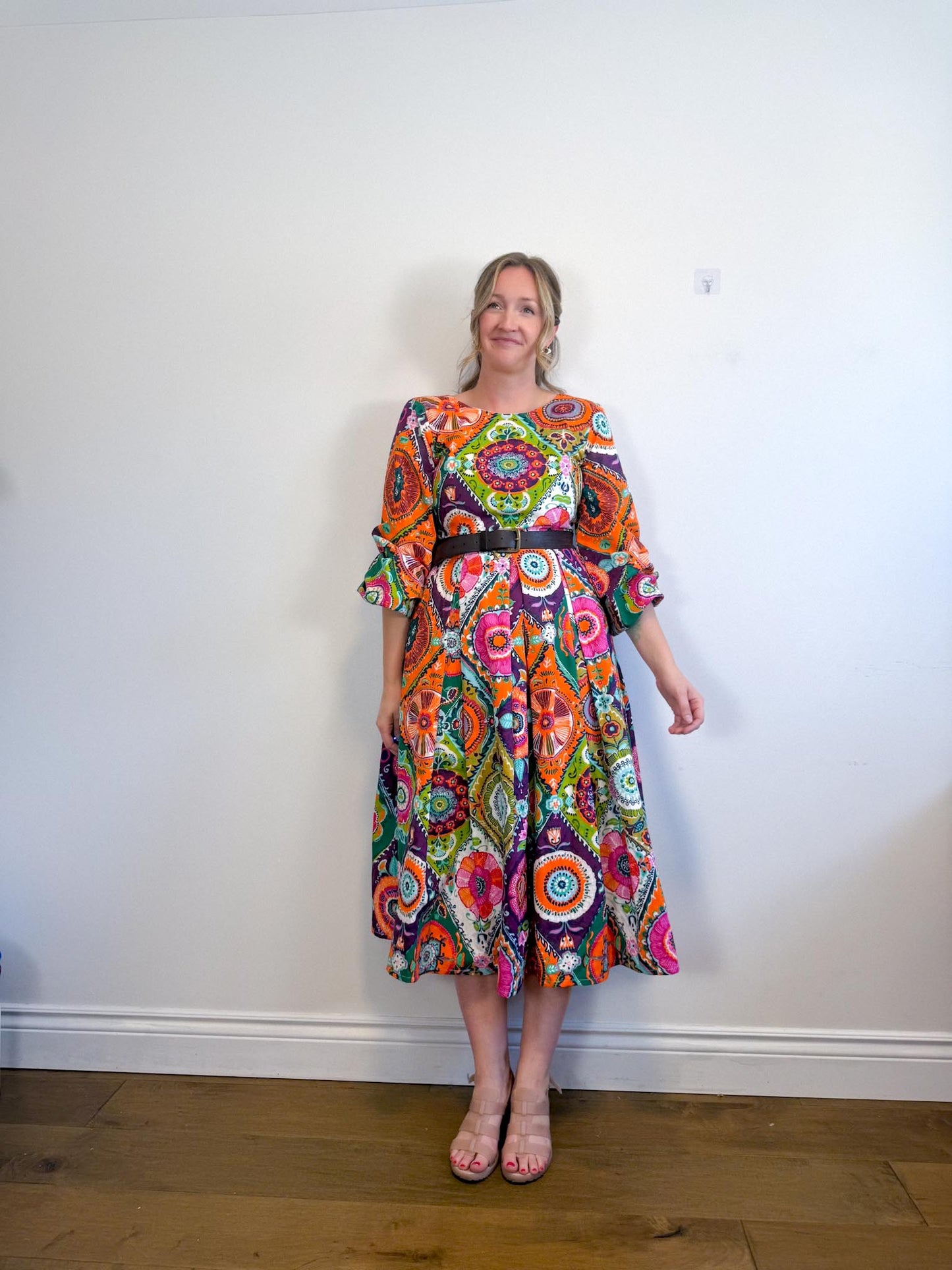 KAELA KAY Slow Fashion Long Sleeve Midi Dress NWT (Size M/L)