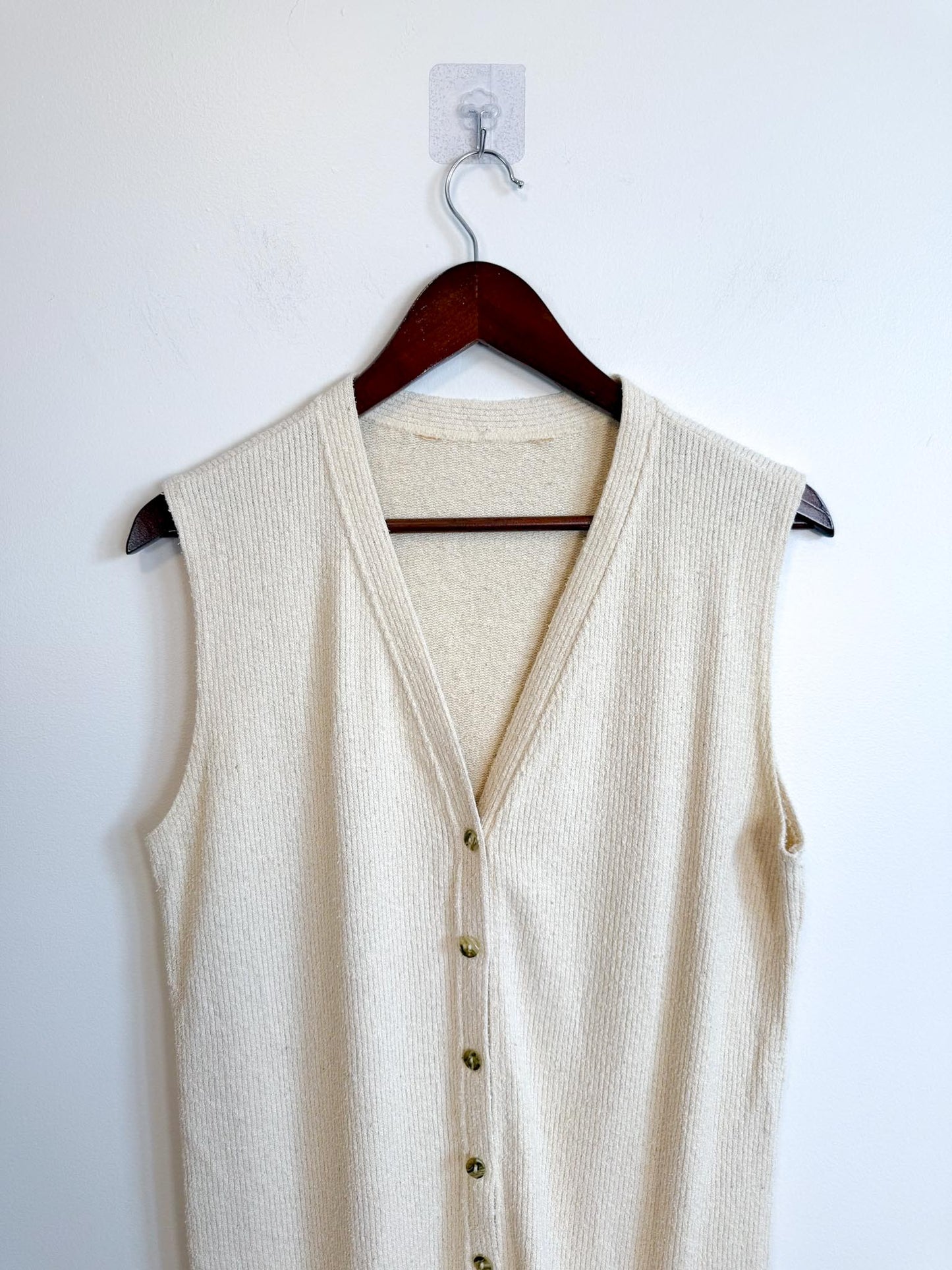 Vintage Neutral Textured Beach Cover Up (Size M)
