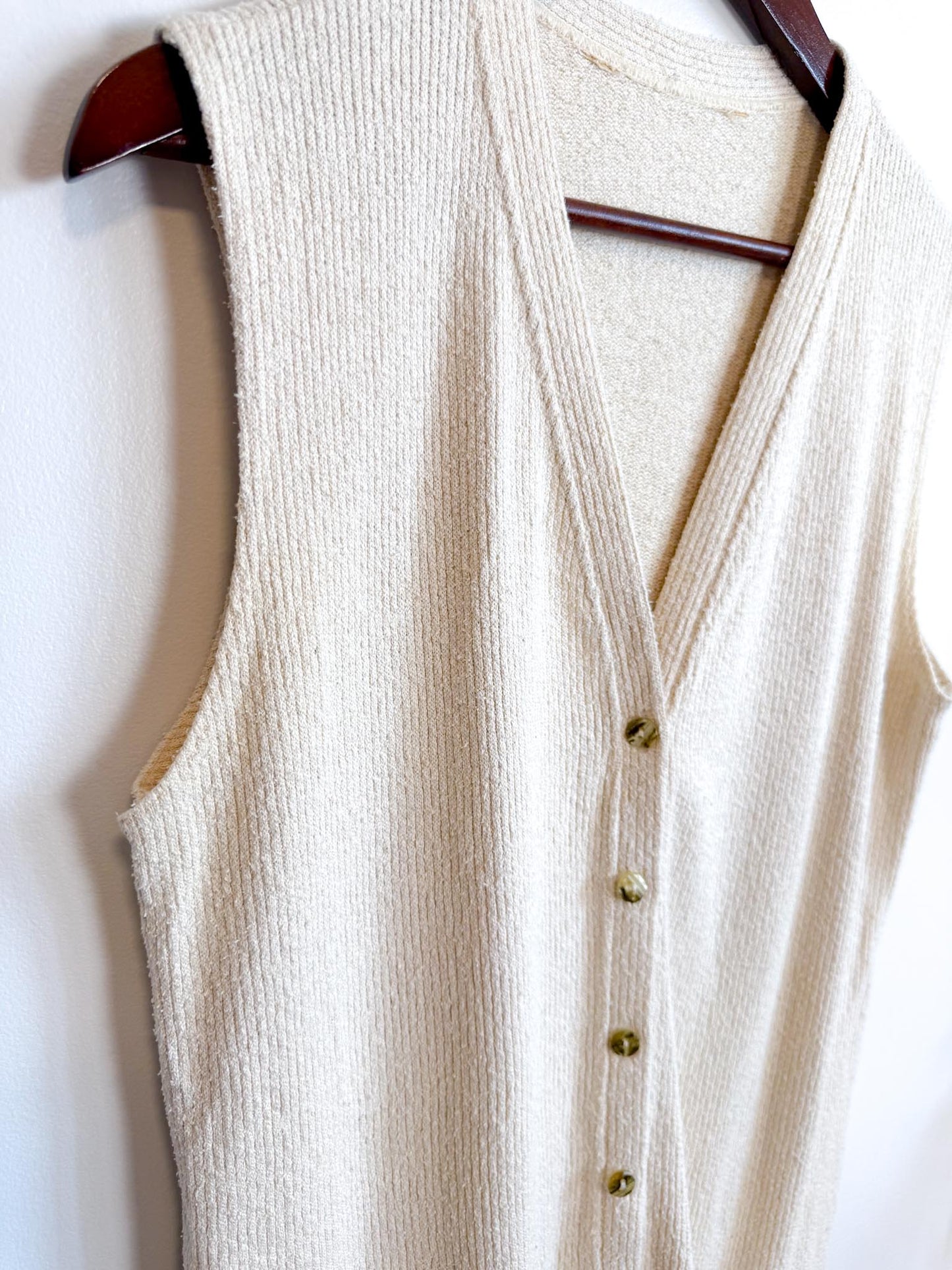 Vintage Neutral Textured Beach Cover Up (Size M)