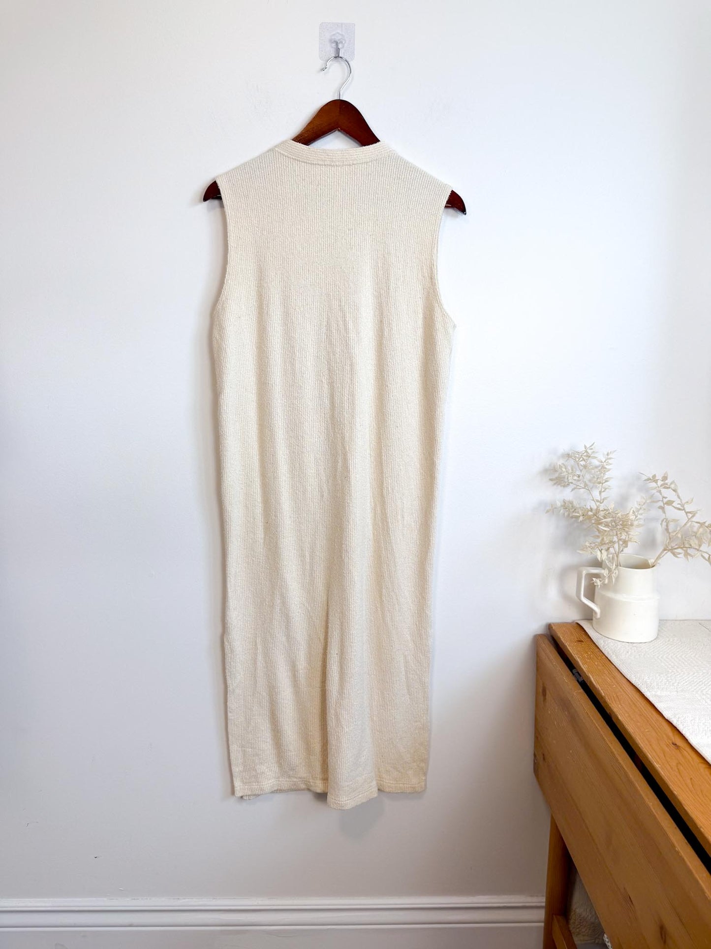 Vintage Neutral Textured Beach Cover Up (Size M)