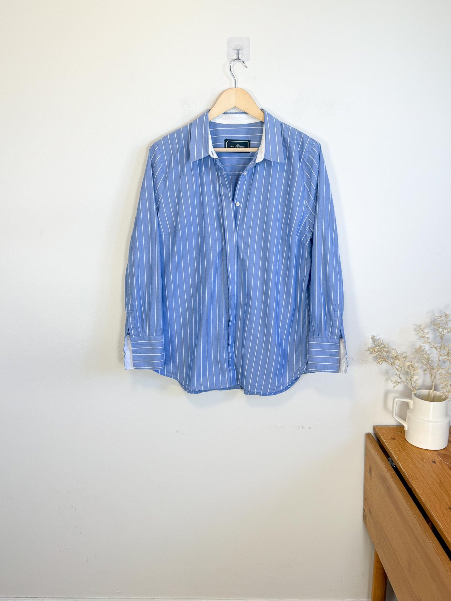 By Malene Birger Designer "Brigitta Blouse in Blue/White Stripe" (Size M)