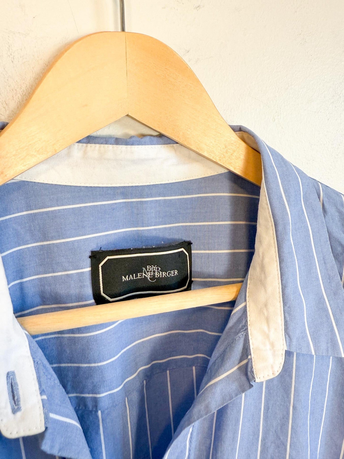 By Malene Birger Designer "Brigitta Blouse in Blue/White Stripe" (Size M)