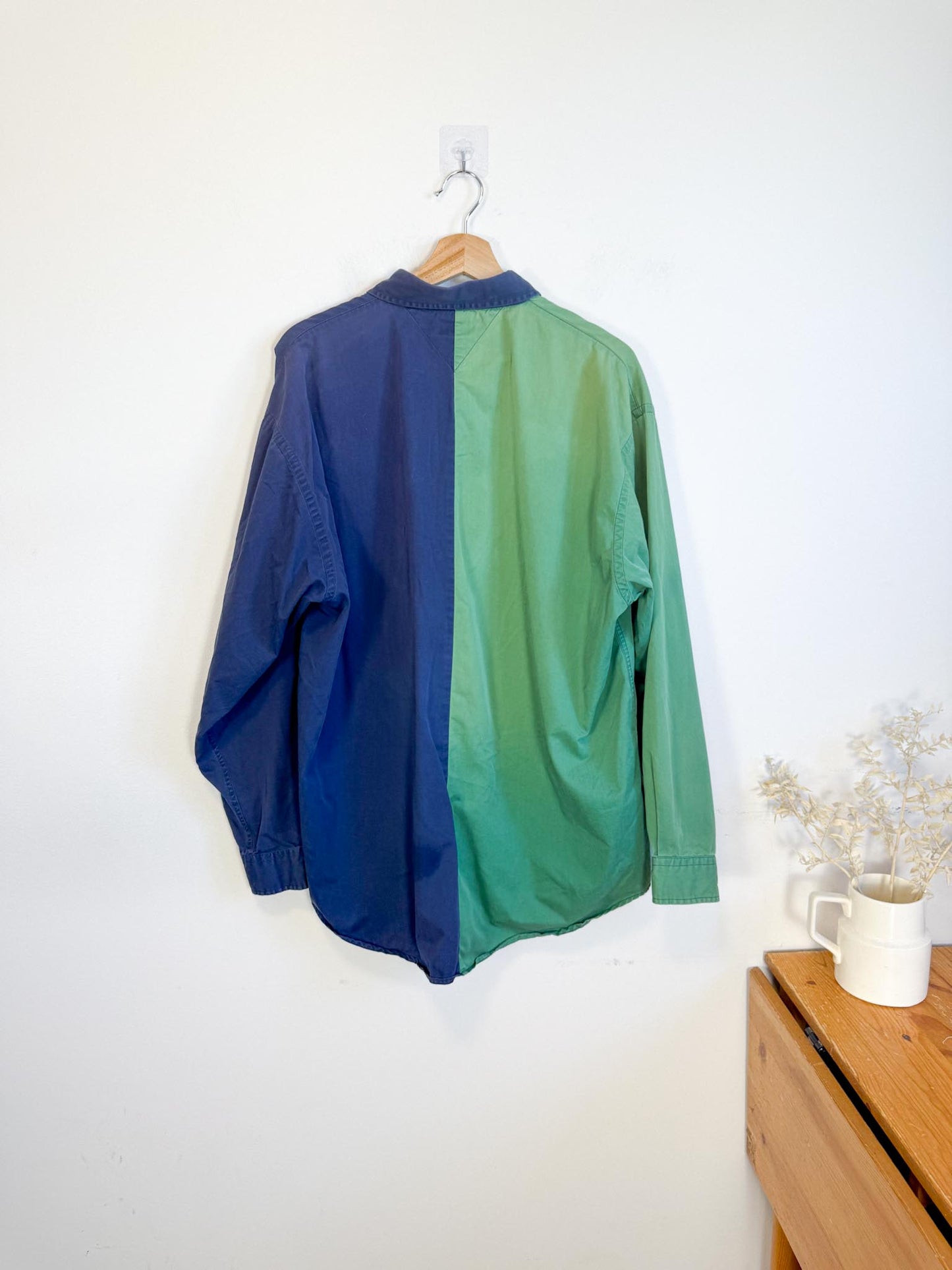 Vintage 90s Tommy Hilfiger Colour Block Button Down (Size L)