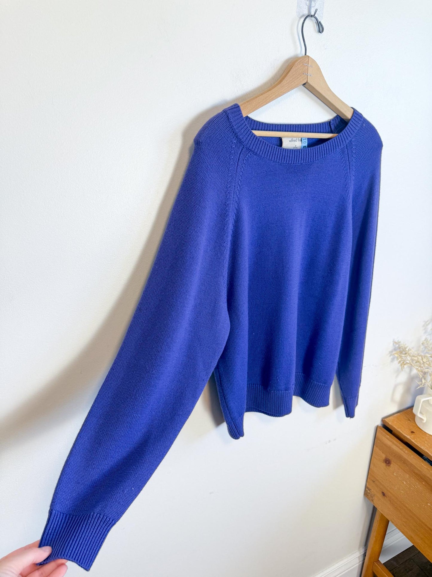 Wilfred Free Merino Wool Crewneck Sweater in Purple SOLD AS IS (Size M)