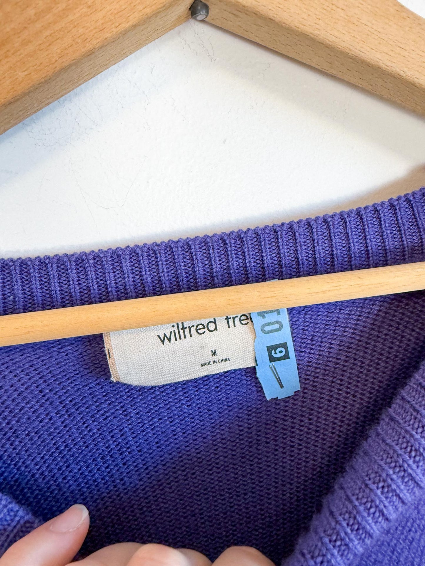 Wilfred Free Merino Wool Crewneck Sweater in Purple SOLD AS IS (Size M)