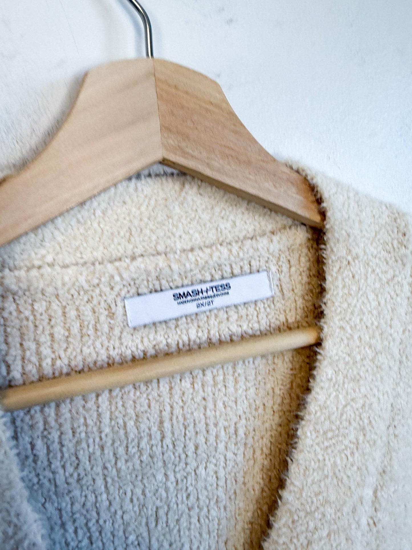 Smash & Tess Fuzzy Neutral Cardigan (Size 2XL)