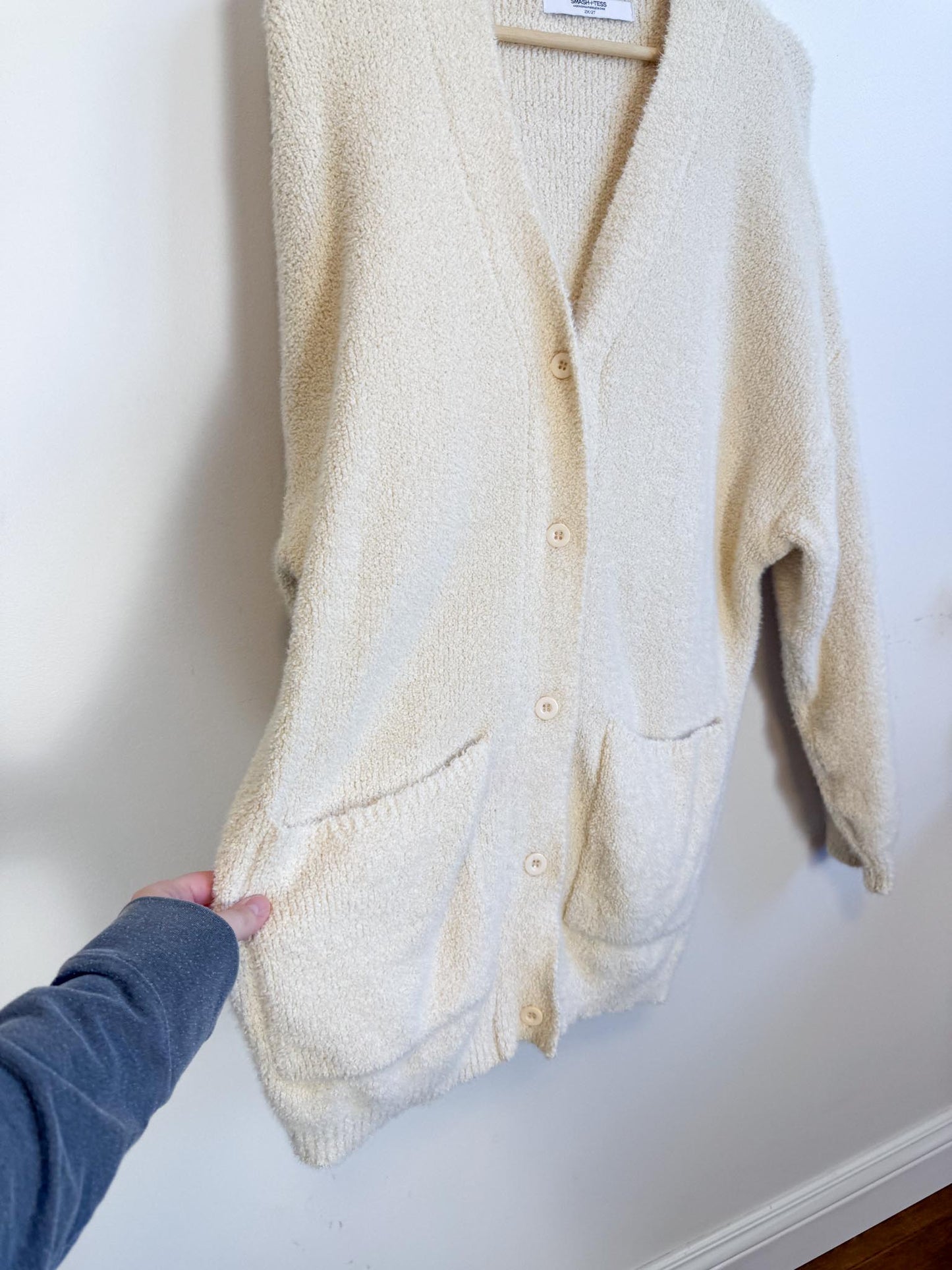 Smash & Tess Fuzzy Neutral Cardigan (Size 2XL)