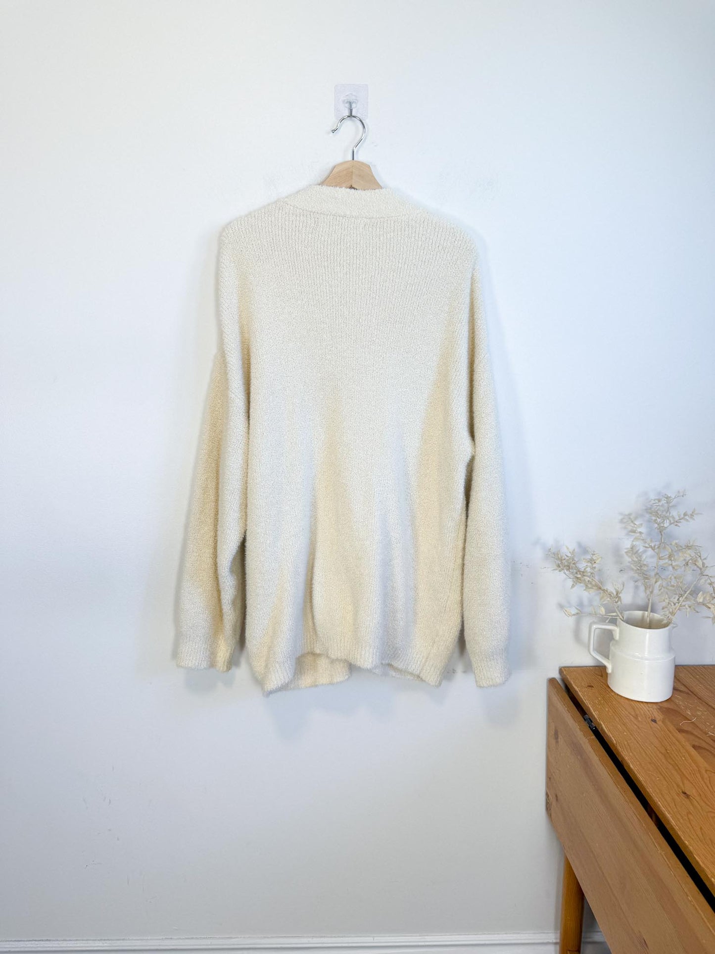 Smash & Tess Fuzzy Neutral Cardigan (Size 2XL)