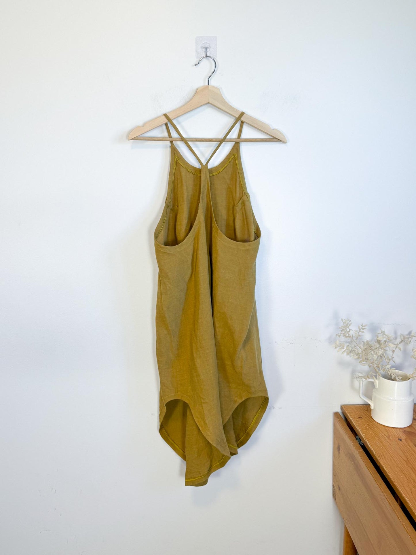 HOI BO Slow Fashion Linen Top in Mustard (Size M)