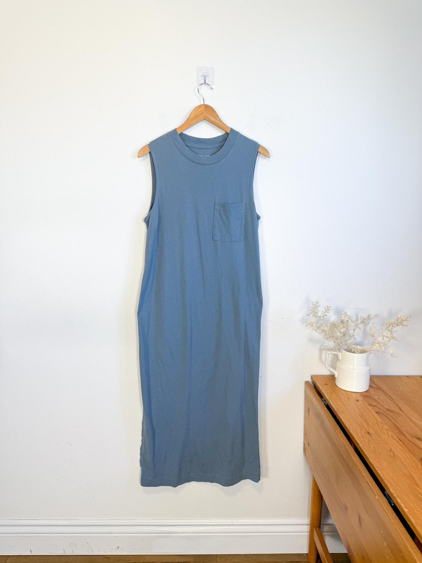 Everlane Tank Dress in Grey Blue (Size L)