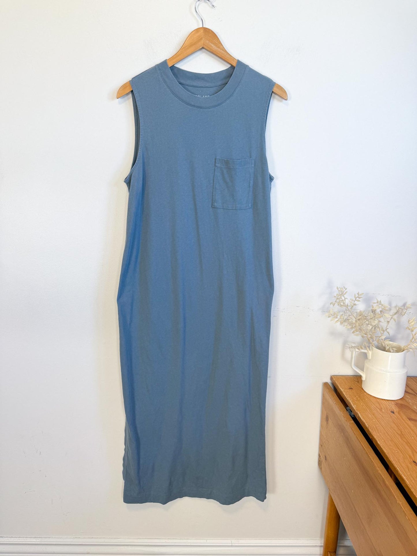 Everlane Tank Dress in Grey Blue (Size L)