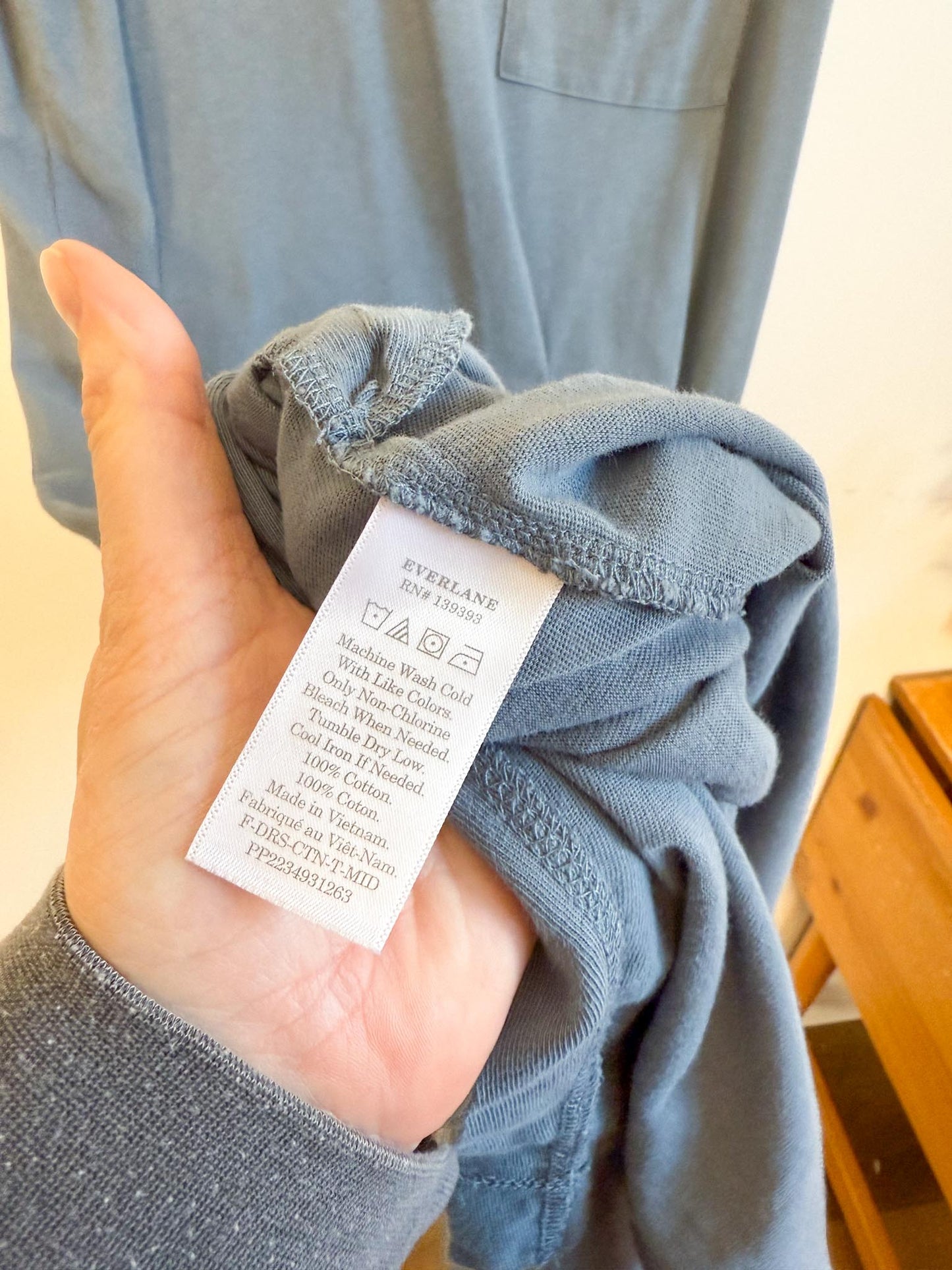 Everlane Tank Dress in Grey Blue (Size L)