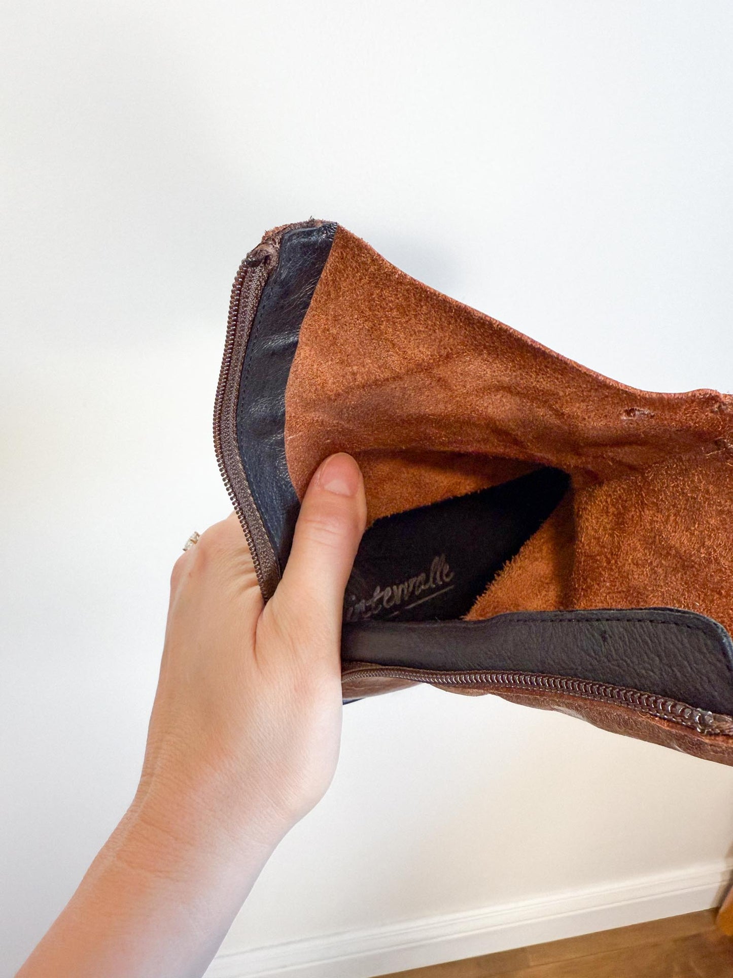 L’Intervalle Brown Leather Ankle Boots (Size 38)
