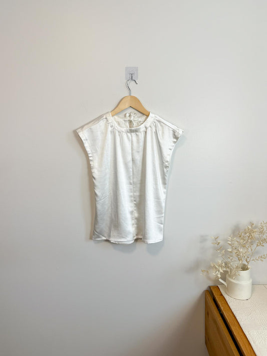 Melissa Nepton Satin Top in White (Size XS/S)