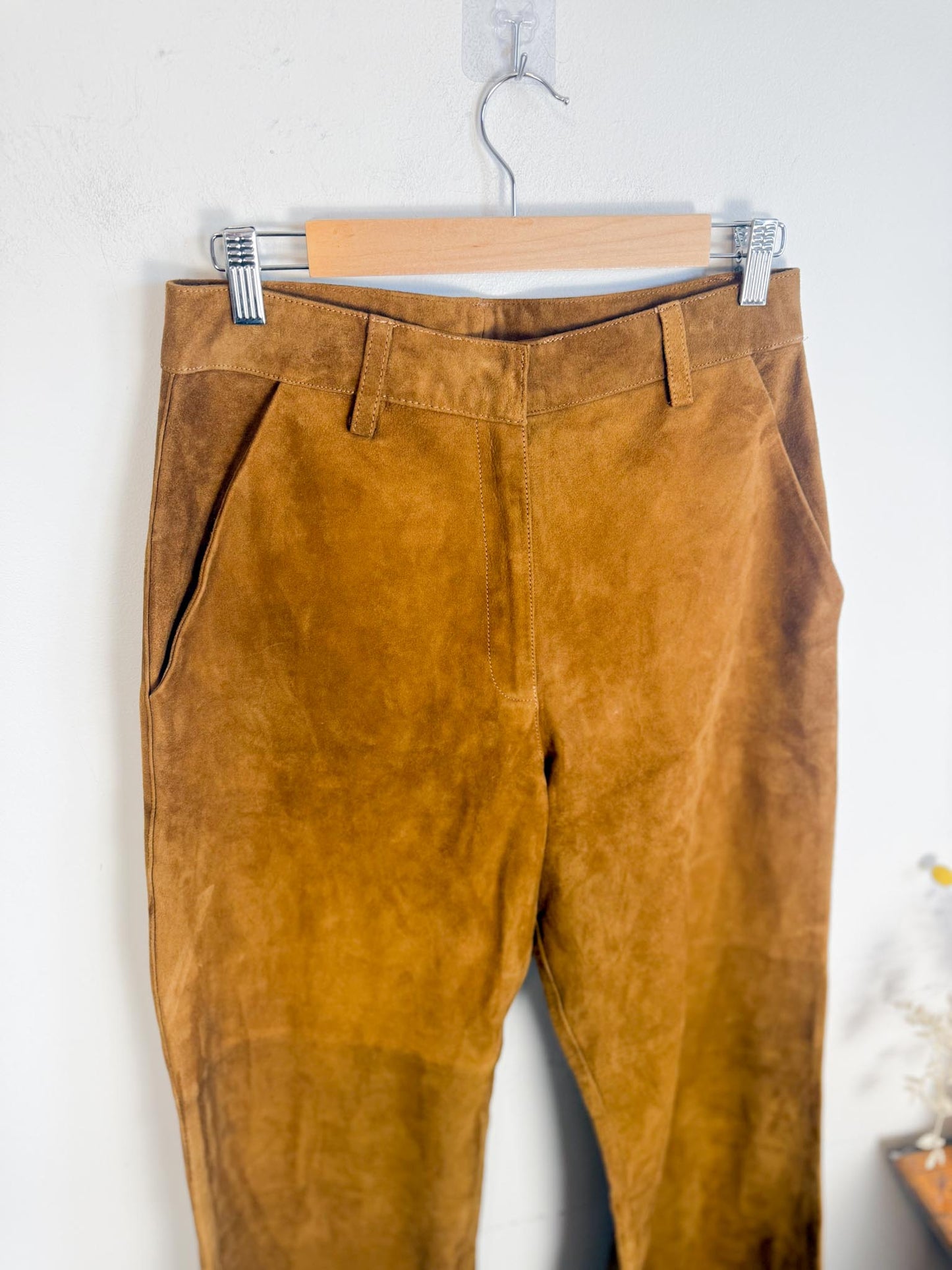 Understated Leather Suede Dream Pants in Brown (Size M)