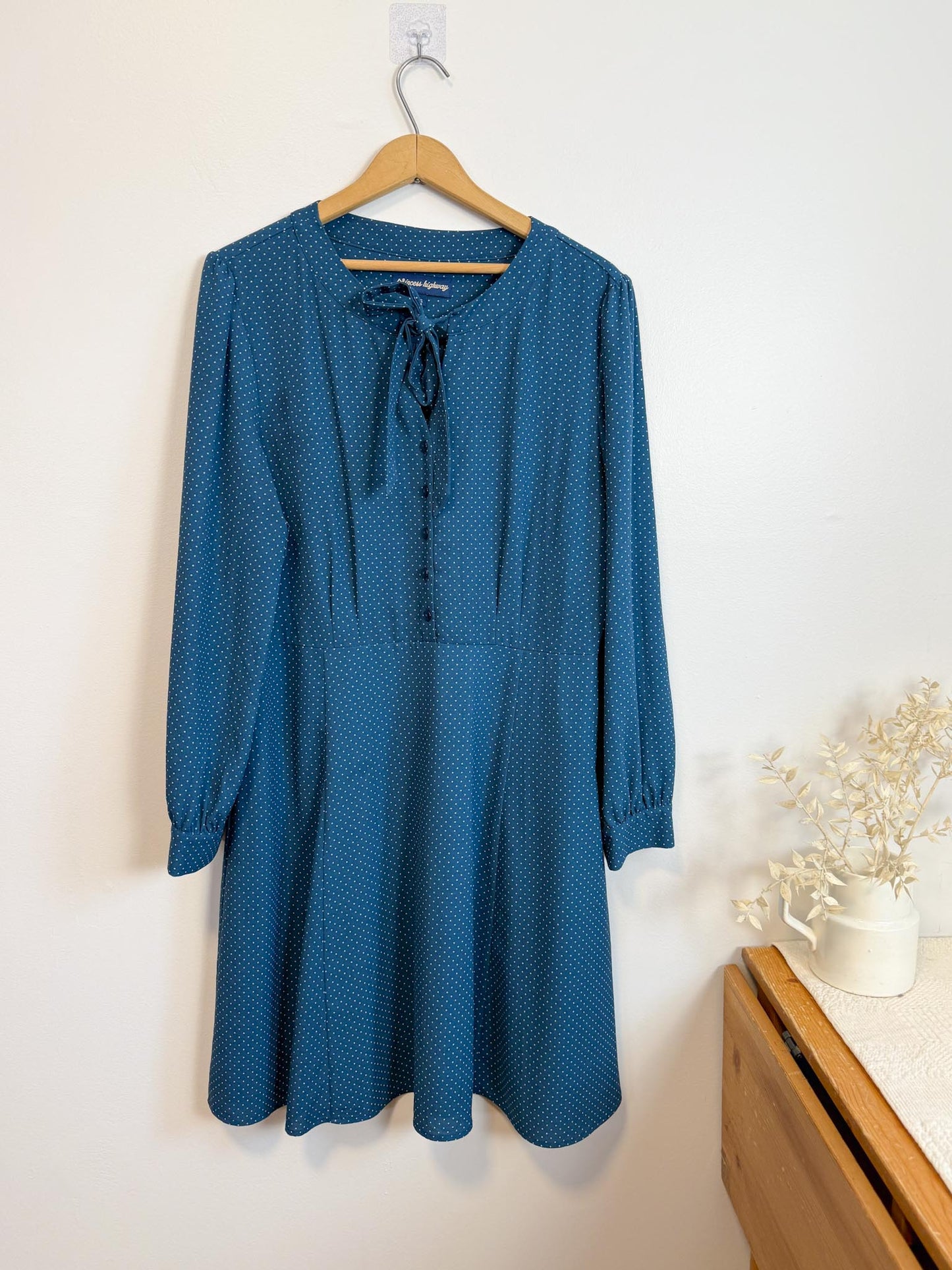 Princess Highway Micro Polka Dot Mini Dress (Size 16)