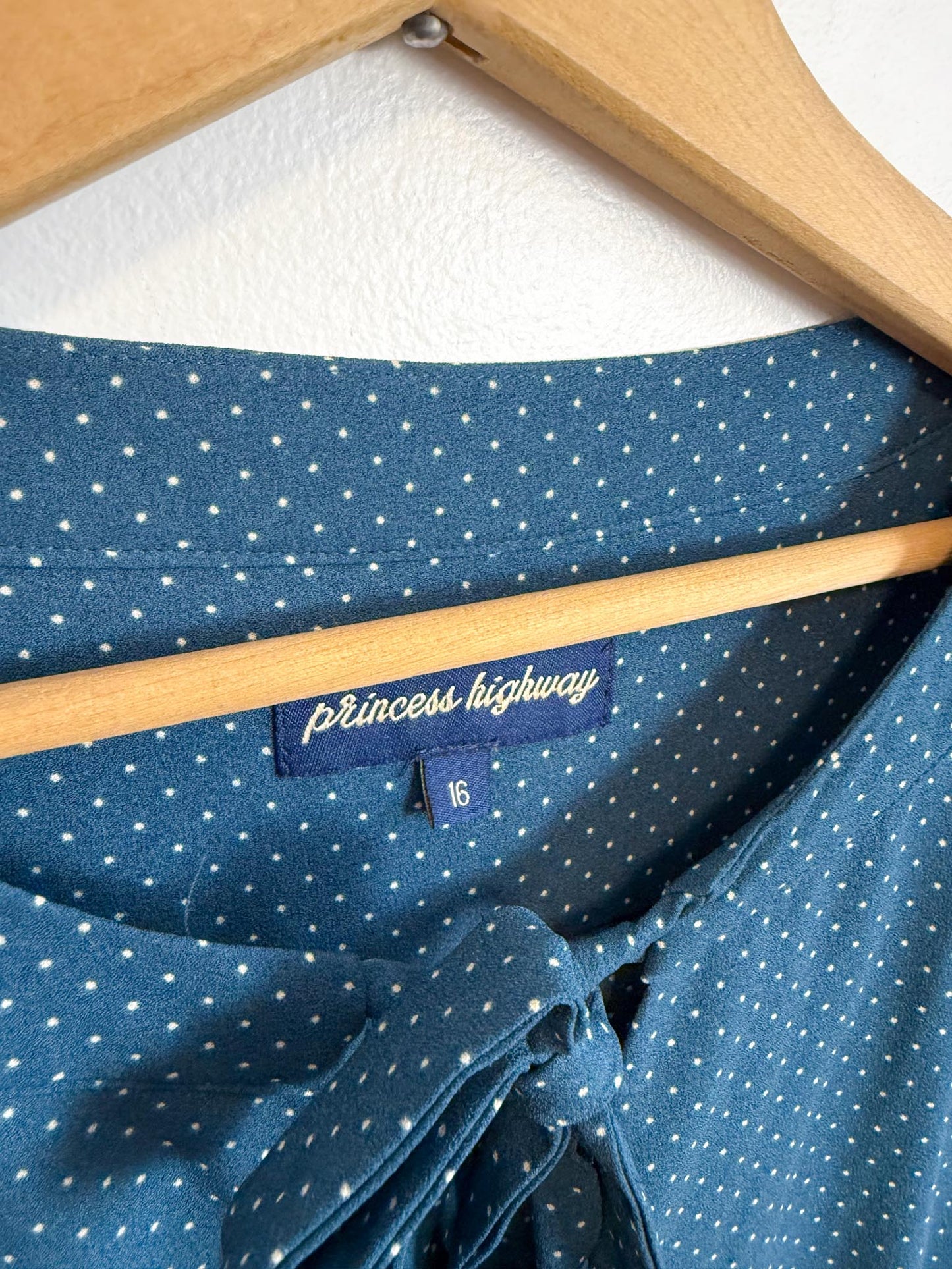 Princess Highway Micro Polka Dot Mini Dress (Size 16)