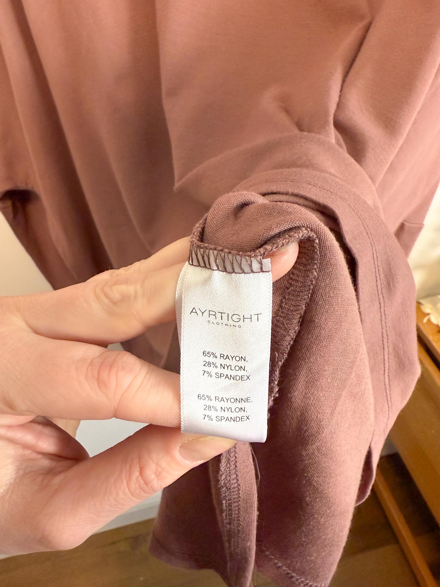 AYRTIGHT Made in Canada Tunic Top in Dusty Rose (Size 2X)